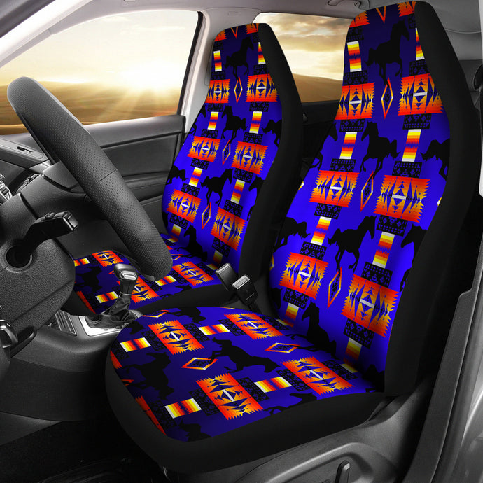 Blue Tribe Horses Car Seat Covers