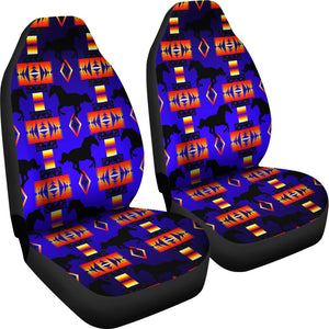 Blue Tribe Horses Car Seat Covers
