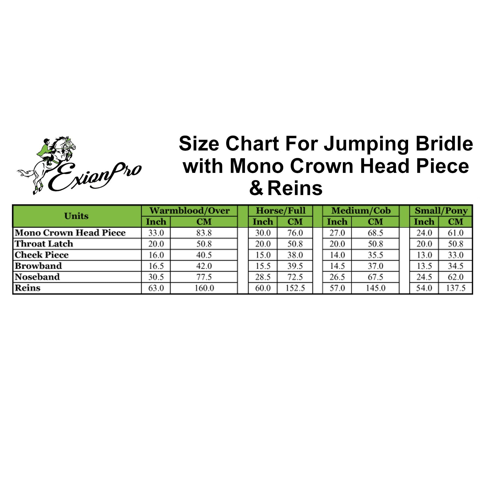 Image of ExionPro Designer Stitched Mono Crown Piece Snaffle Bridle With Rubber Reins