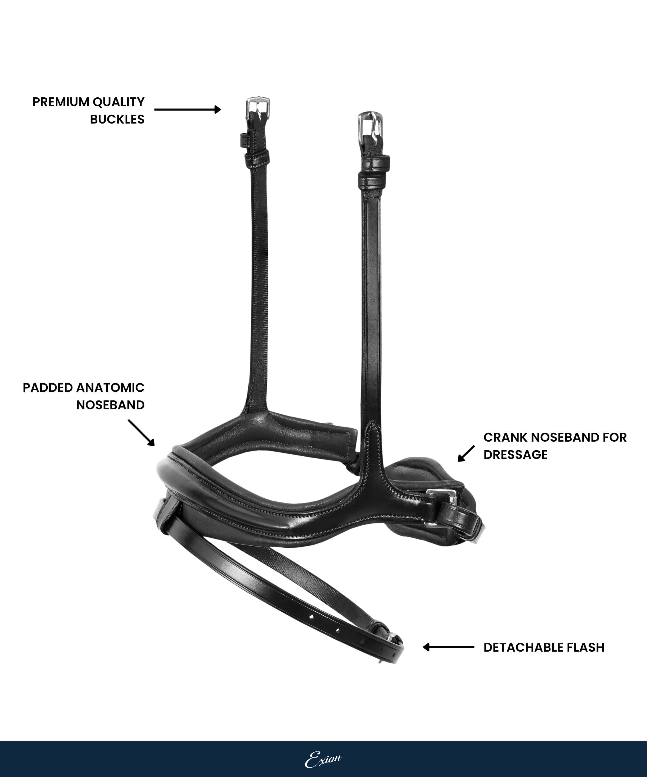 Image of Replacement Noseband of ExionPro 'Ursa' Anatomic Dressage Bridle