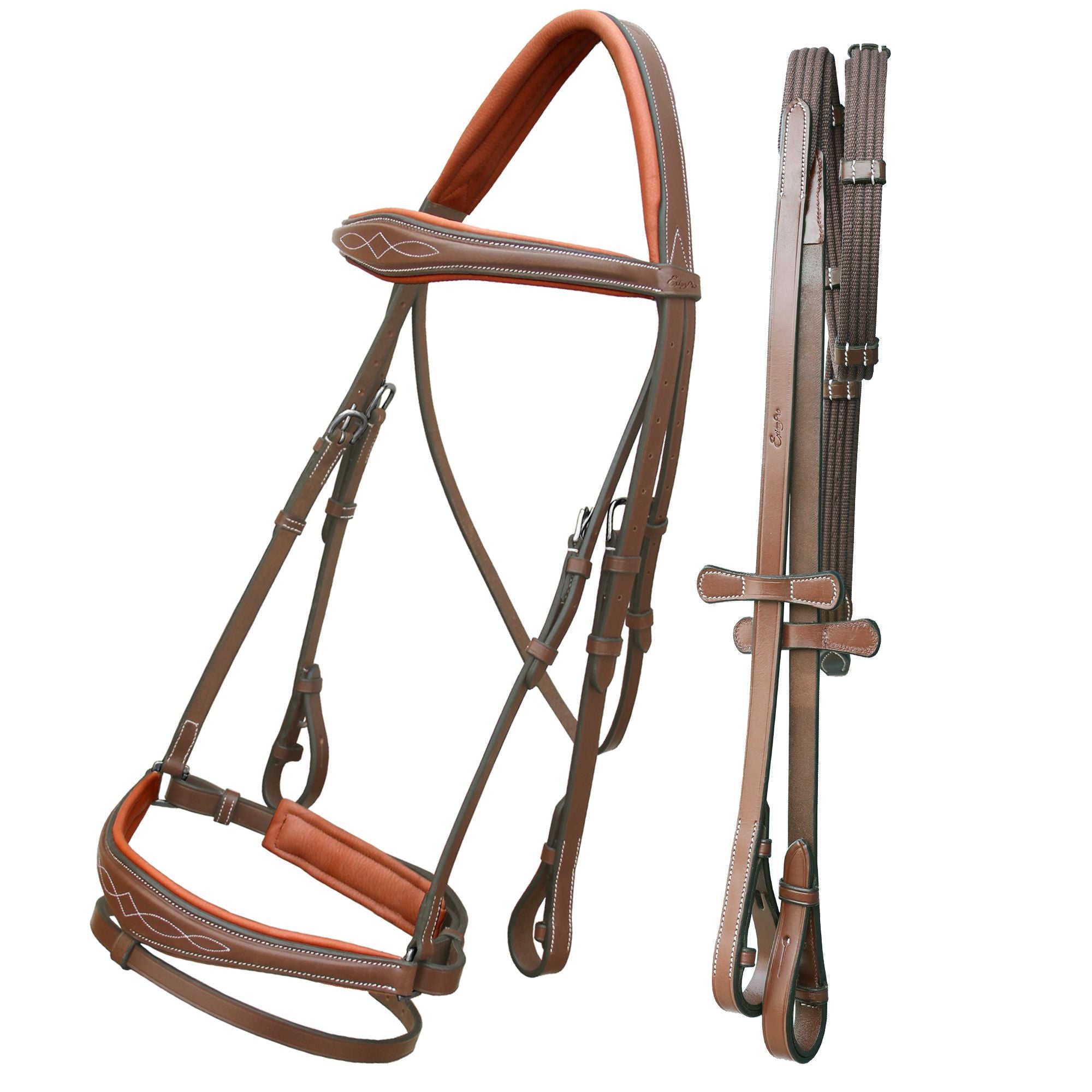 Image of ExionPro Anatomical Dressage Bridle with Reins