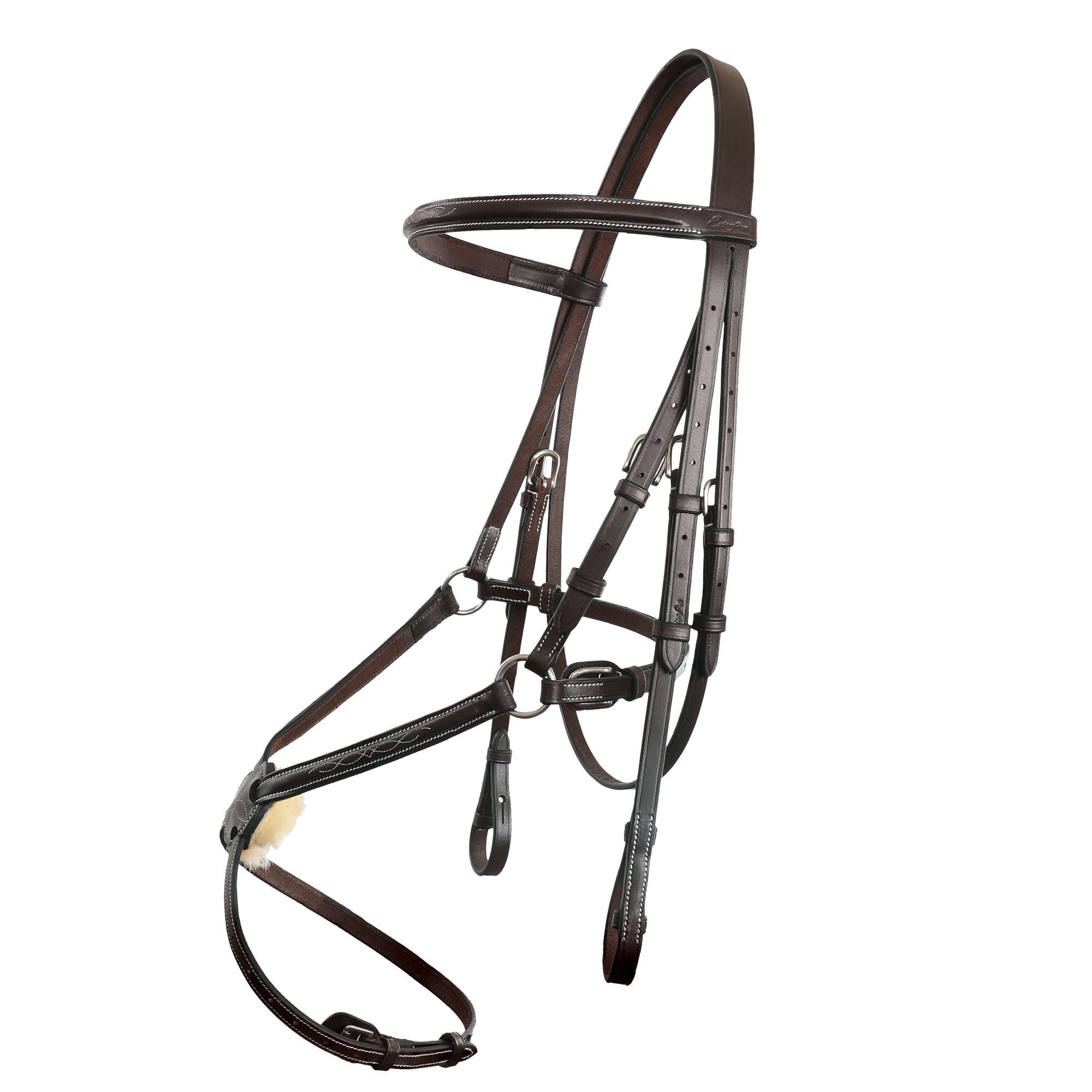 Image of ExionPro Traditional Figure 8 Bridle With Laced Reins