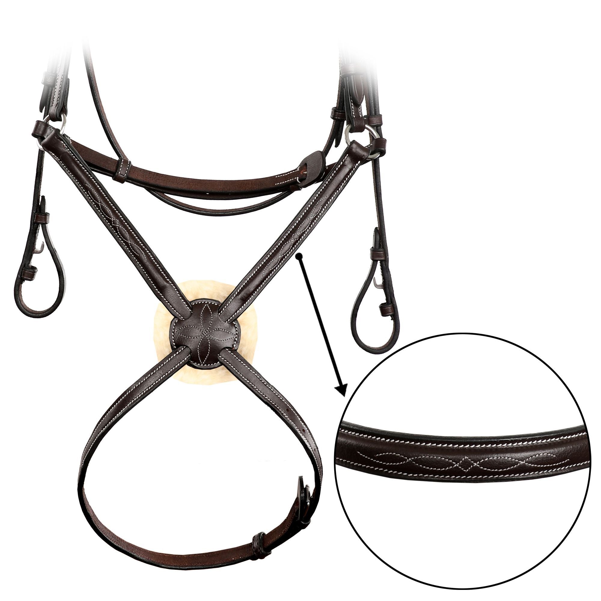 Image of ExionPro Traditional Figure 8 Bridle With Laced Reins