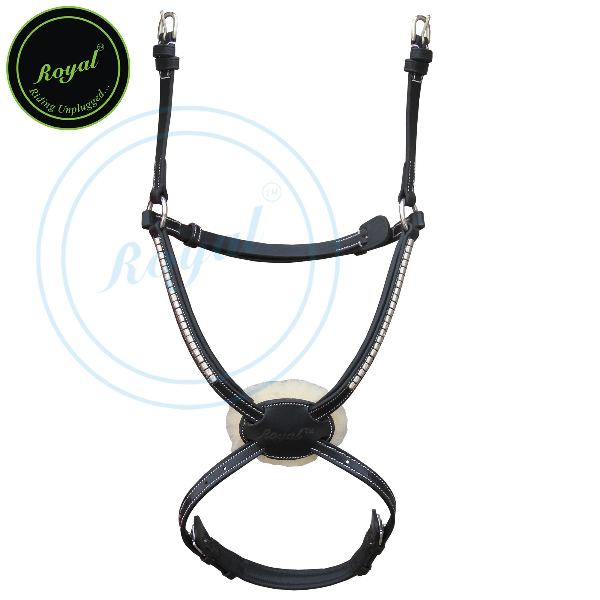 Image of ExionPro SS / Brass Clincher Padded Figure 8 Noseband