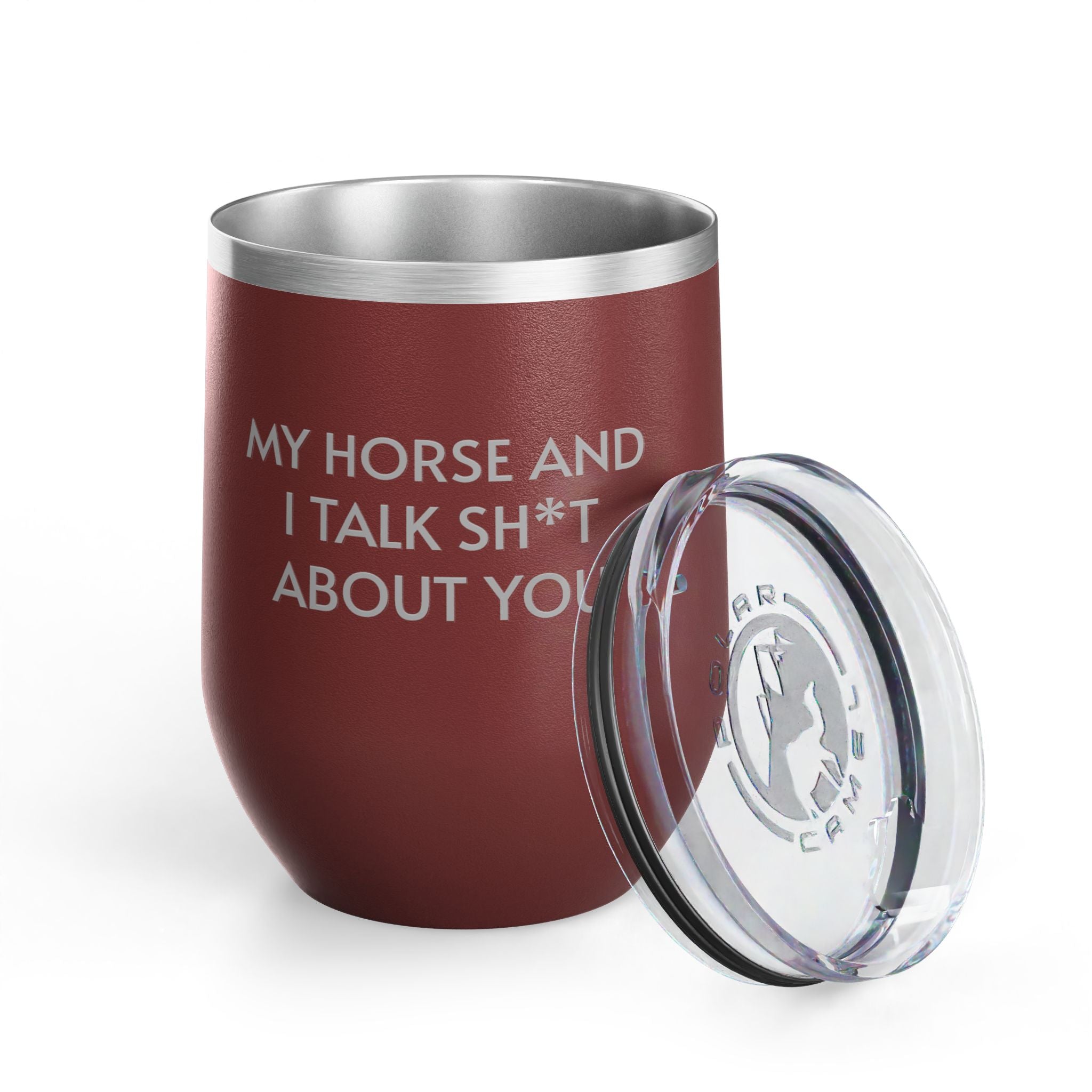 Wine Tumbler, 12oz - Horse And I Talk