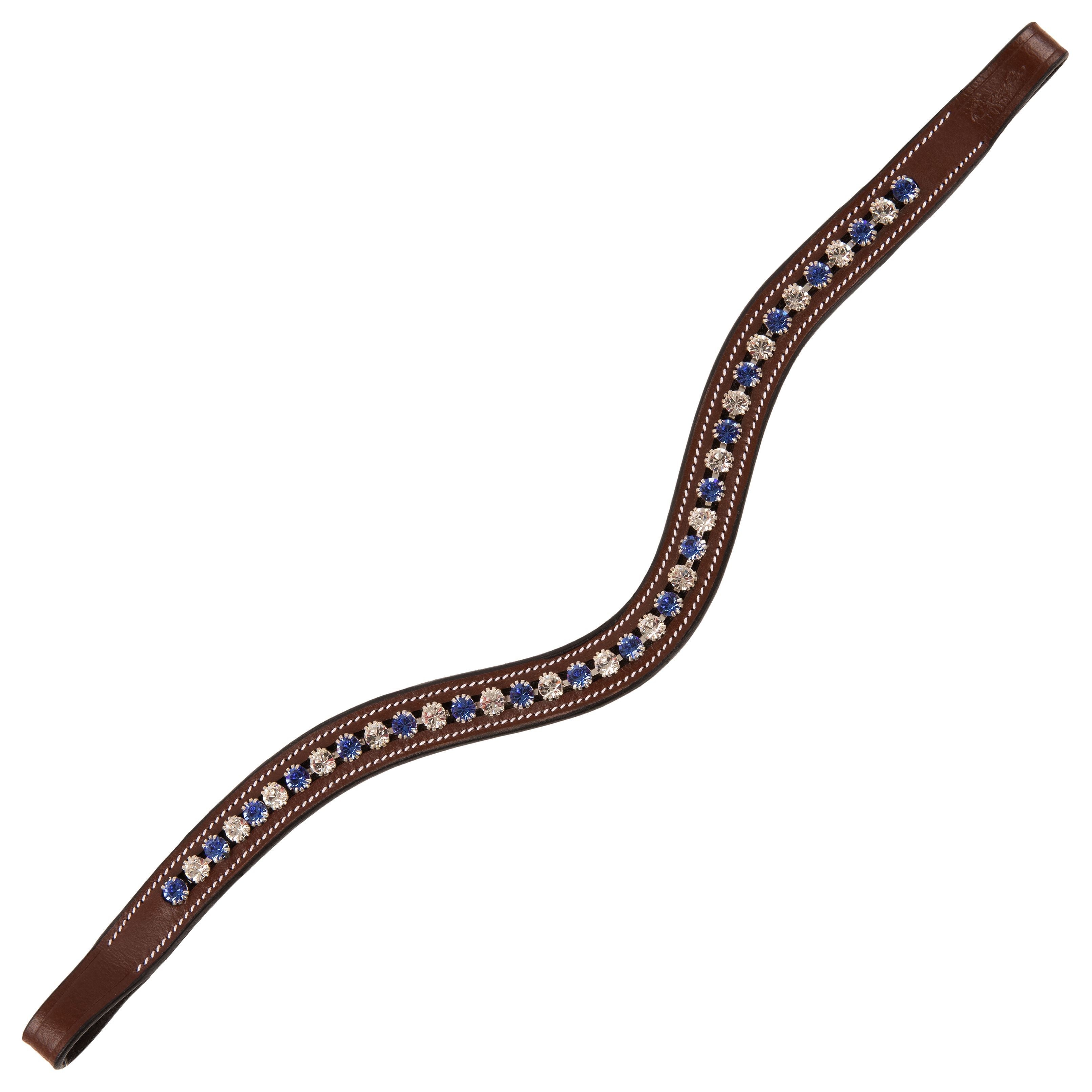 Image of ExionPro Elegant Blue & Clear Crystal Browband