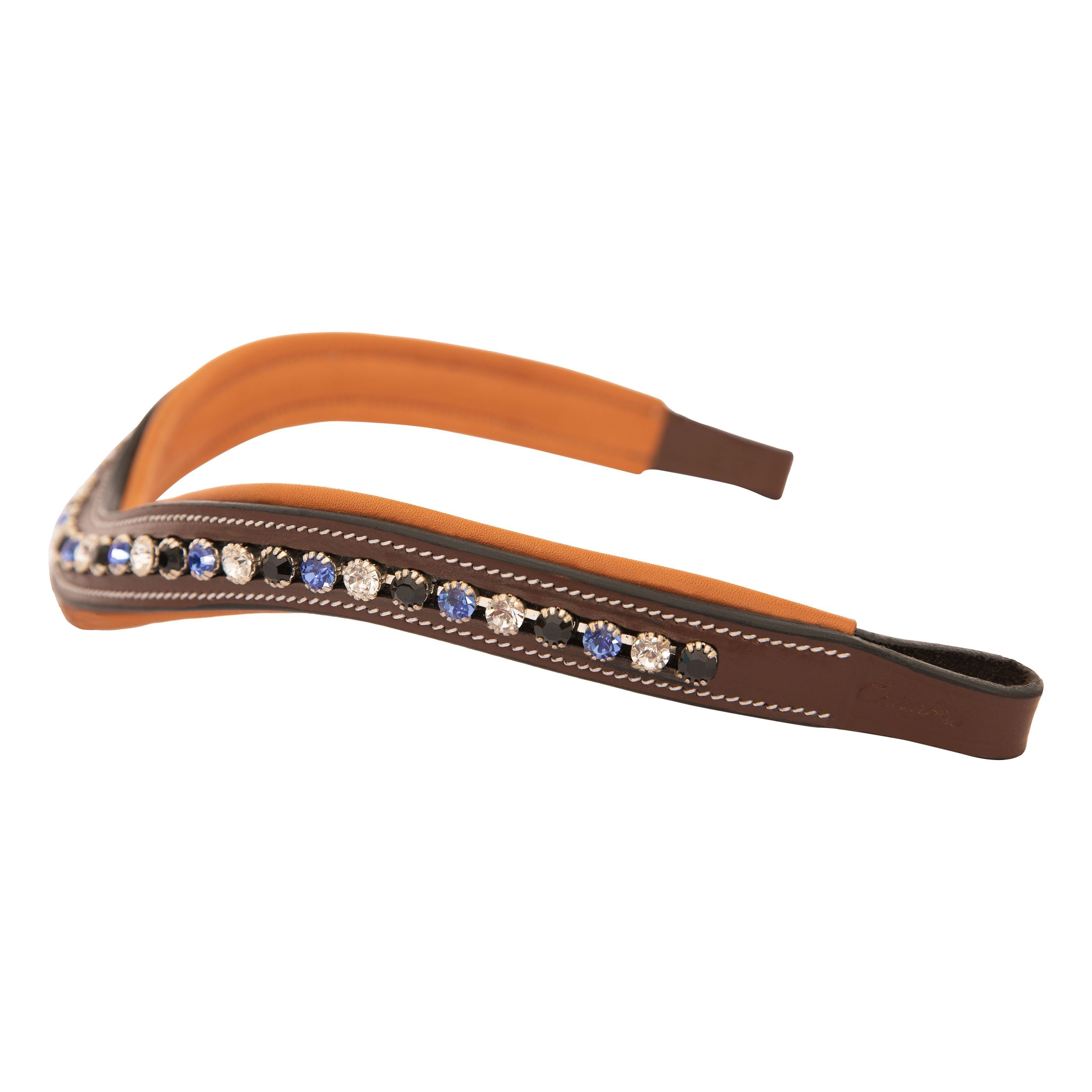 Image of ExionPro Elegant, Attractive Blue, Black & Alternative Clear Crystal Browband