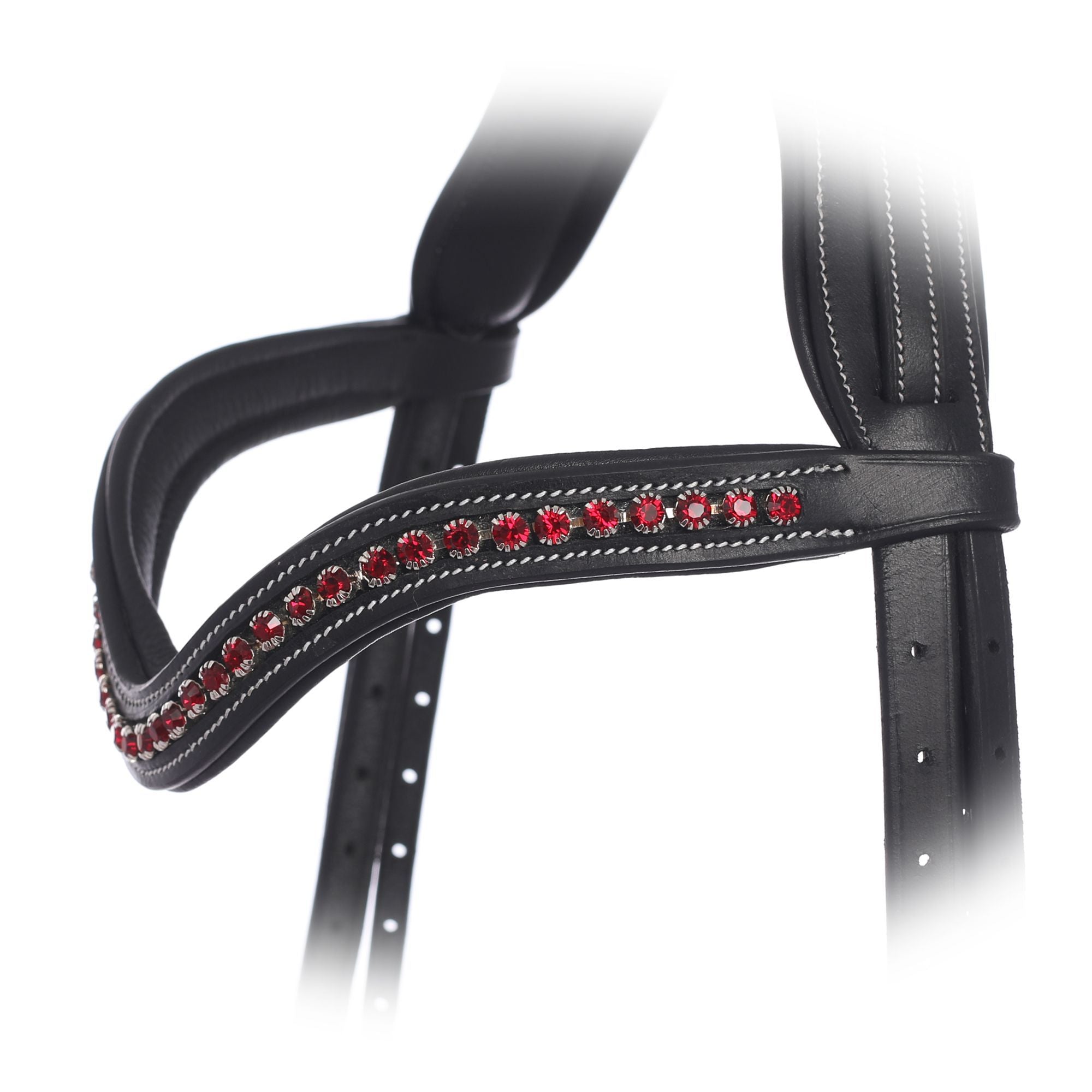 Image of ExionPro Elegant Deep Curved Soft Padded Siam Crystal Decorated Browband