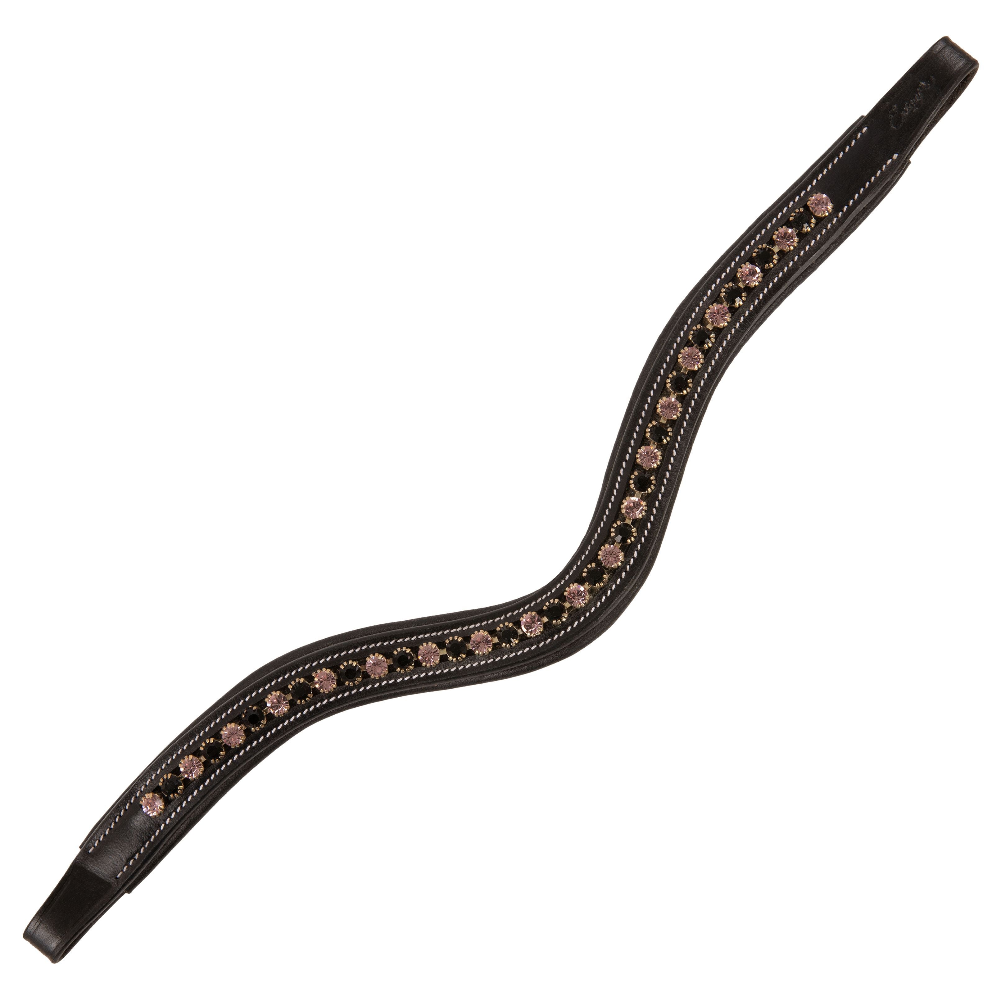 Image of ExionPro Elegant Soft Padded Jet, Light Amethyst Colored Crystal Browband