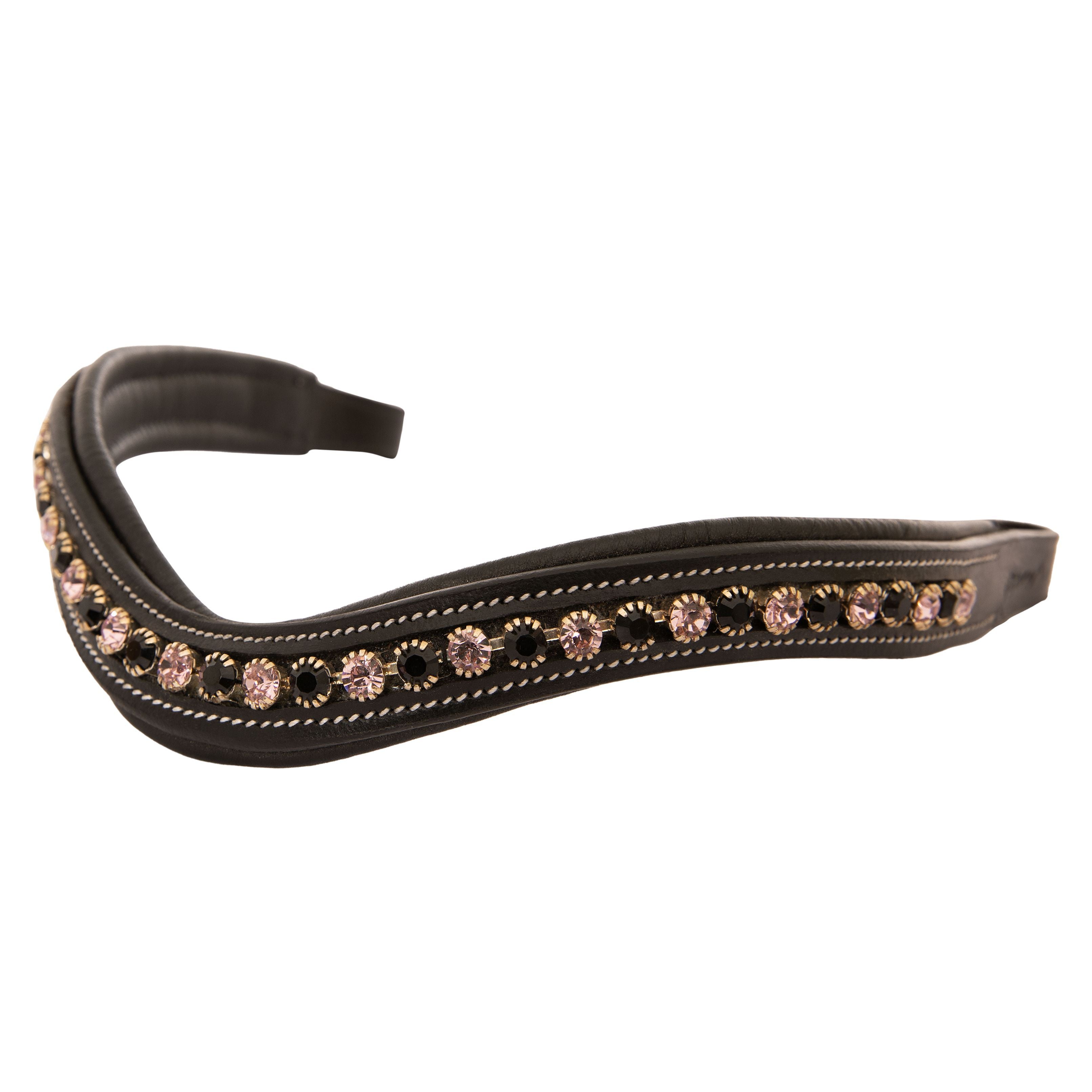 Image of ExionPro Elegant Soft Padded Jet, Light Amethyst Colored Crystal Browband