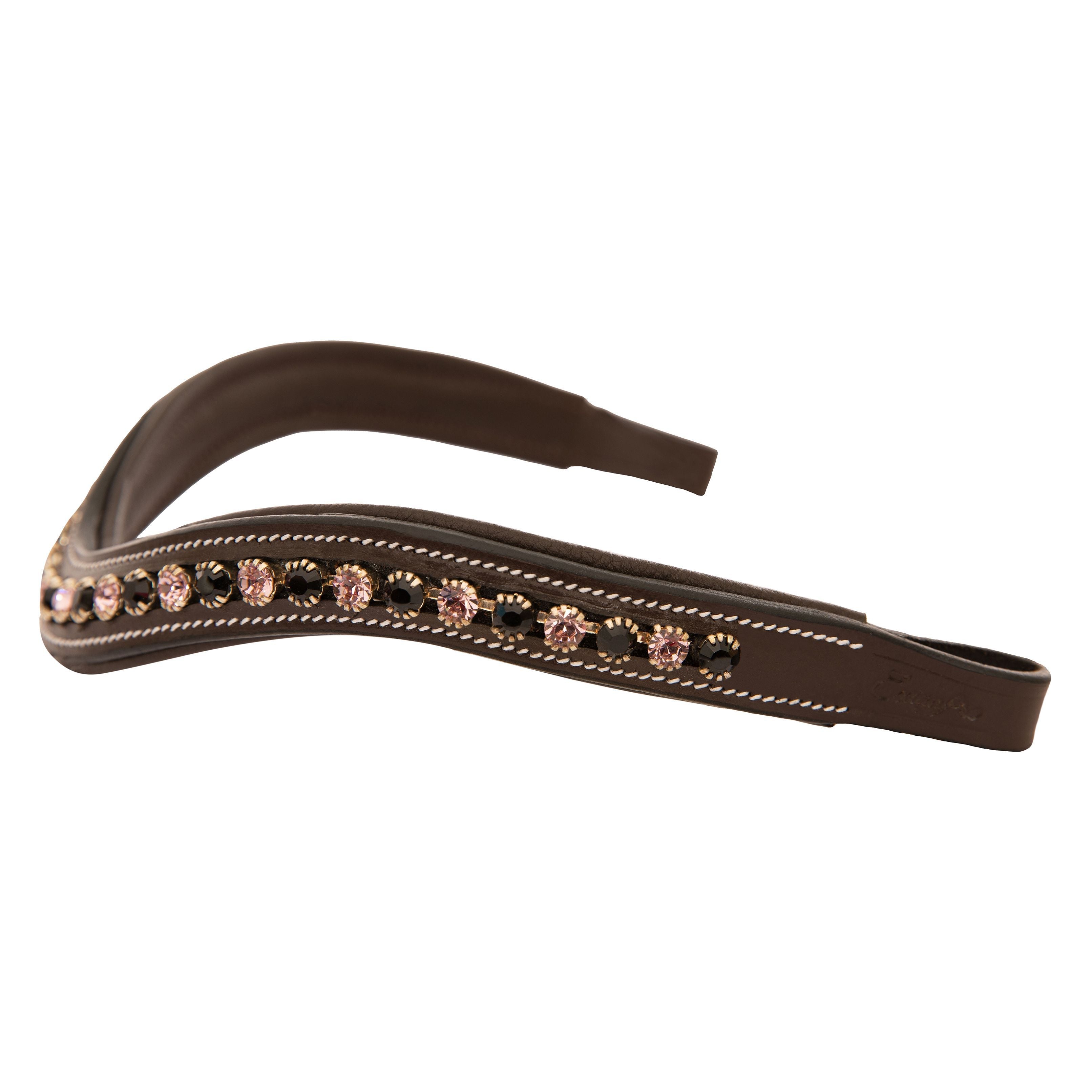 Image of ExionPro Elegant Soft Padded Jet, Light Amethyst Colored Crystal Browband
