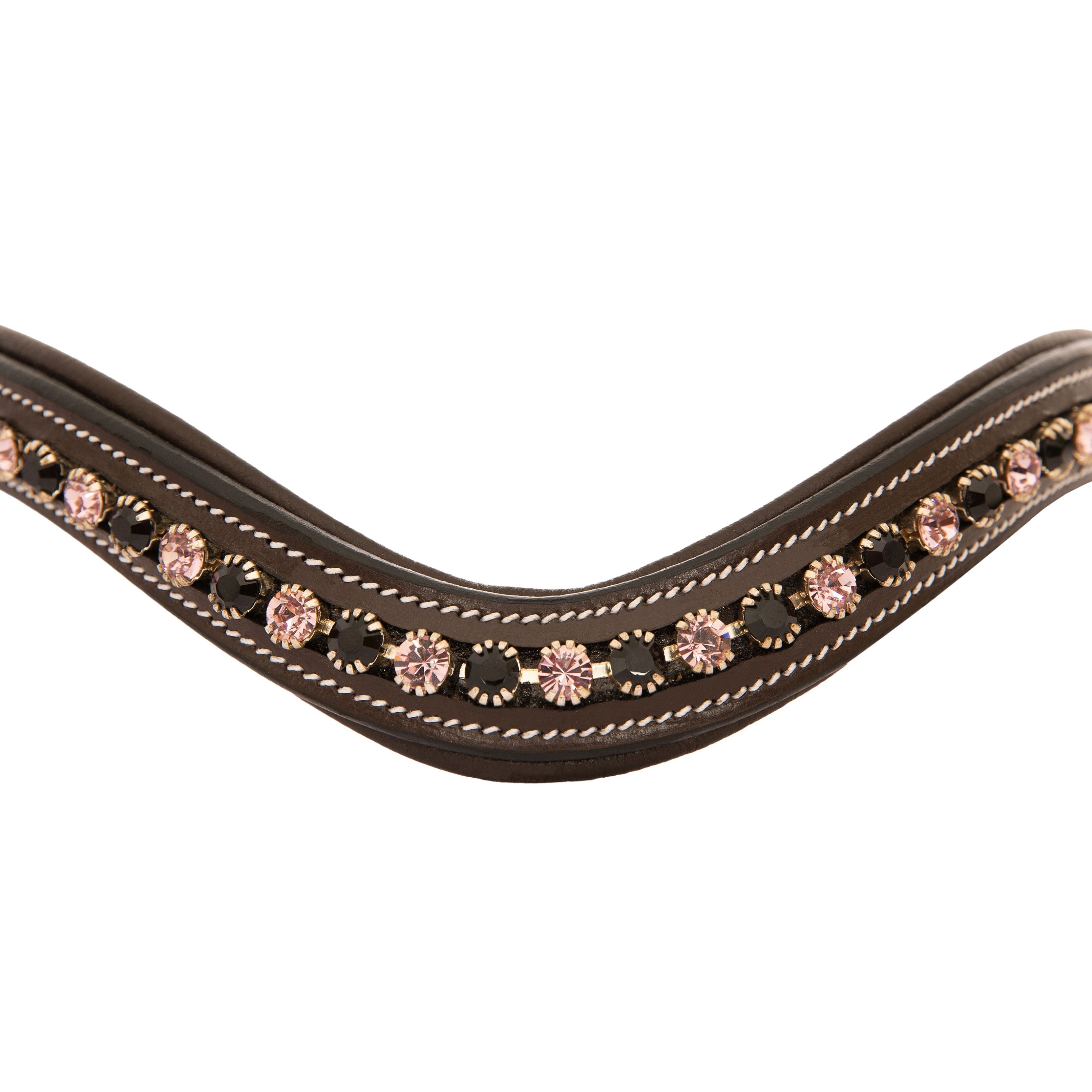 Image of ExionPro Elegant Soft Padded Jet, Light Amethyst Colored Crystal Browband