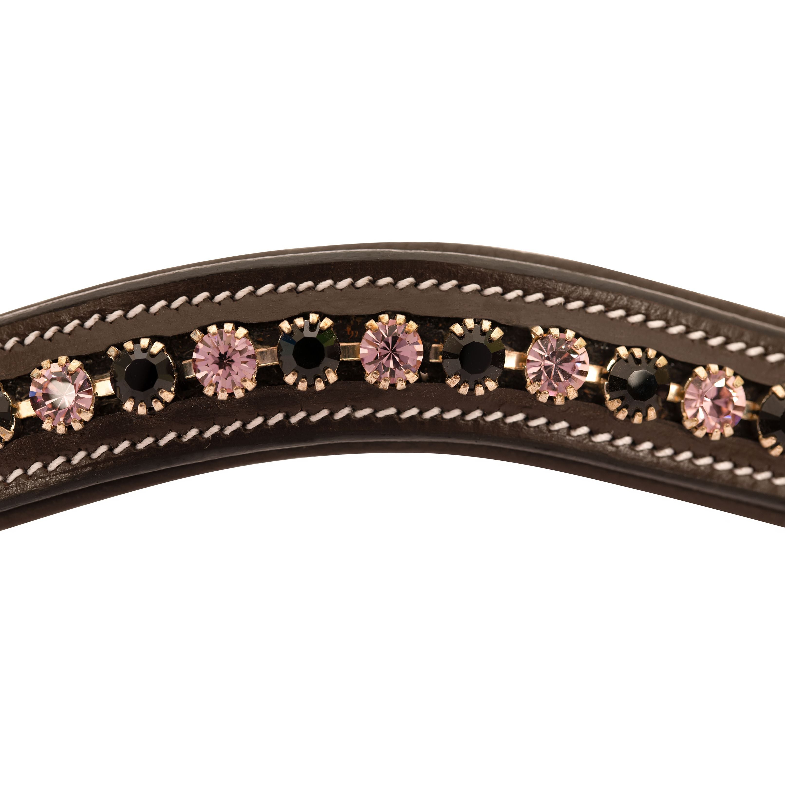 Image of ExionPro Elegant Soft Padded Jet, Light Amethyst Colored Crystal Browband