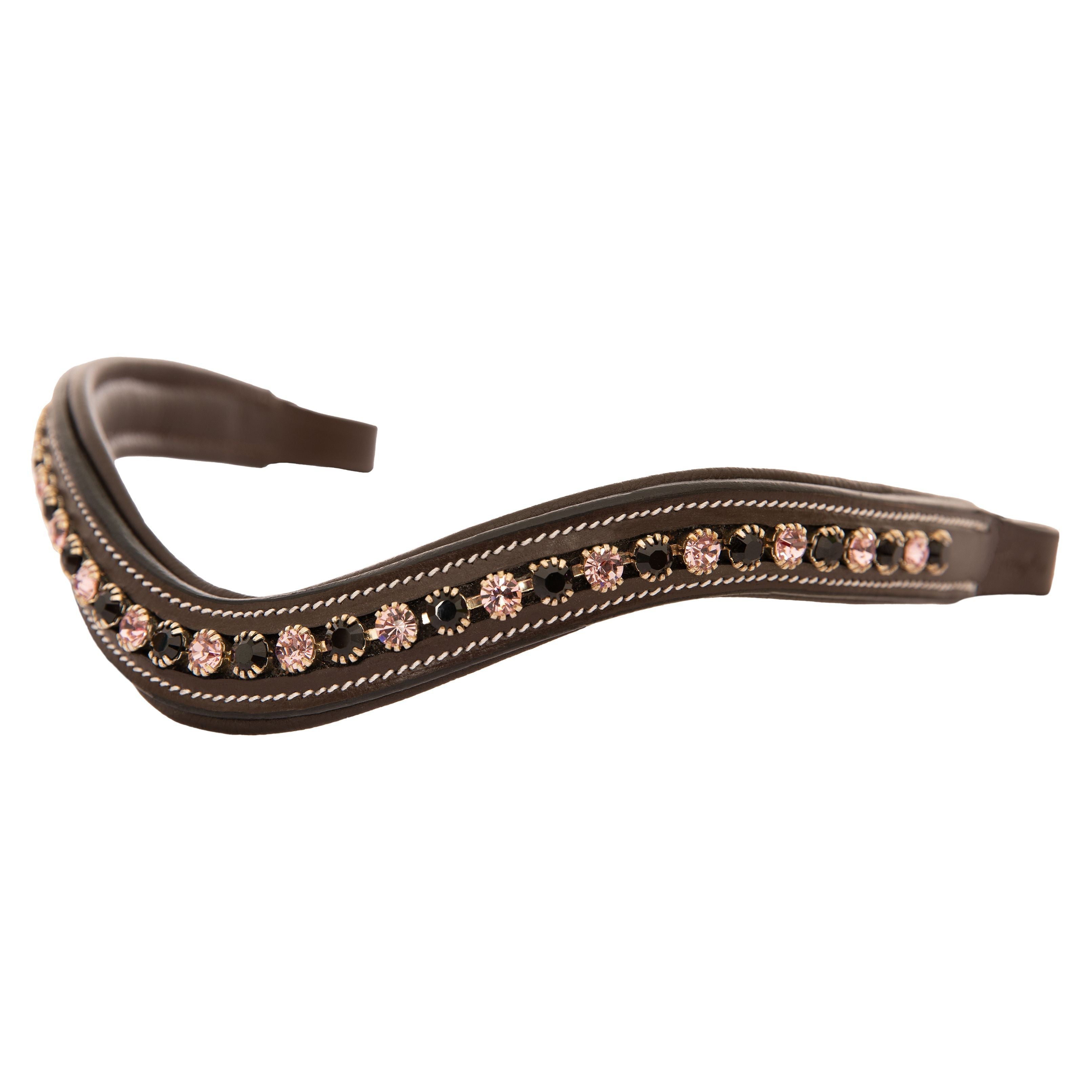 Image of ExionPro Elegant Soft Padded Jet, Light Amethyst Colored Crystal Browband