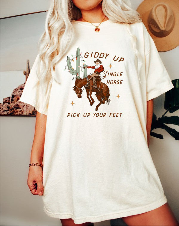 Image of Giddy Up Jingle Horse Boutique Tee