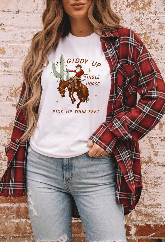 Image of Giddy Up Jingle Horse Boutique Tee