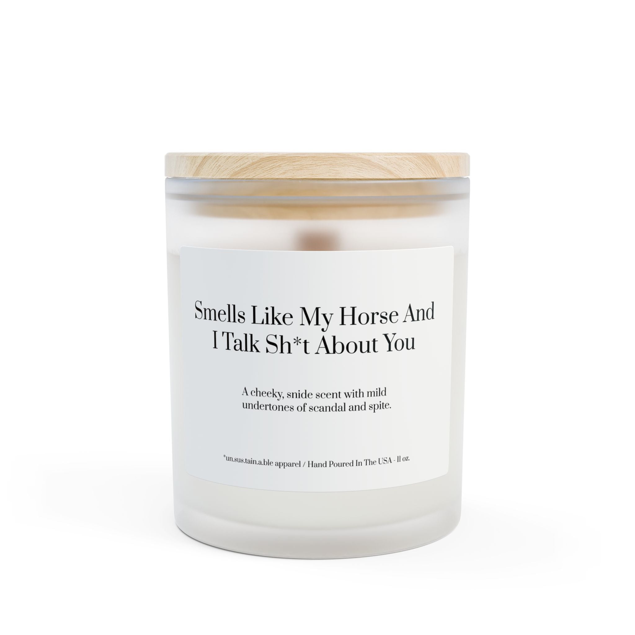Image of Frosted Glass Candle, 11oz - Horse And I Talk