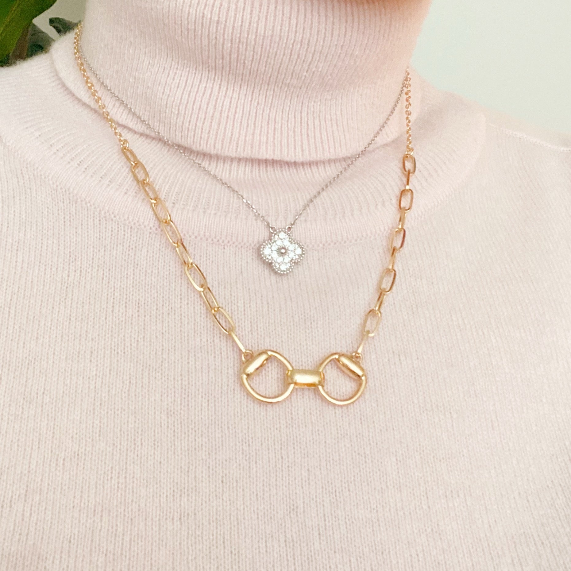 Image of Equestrian Pendant Chain Necklace