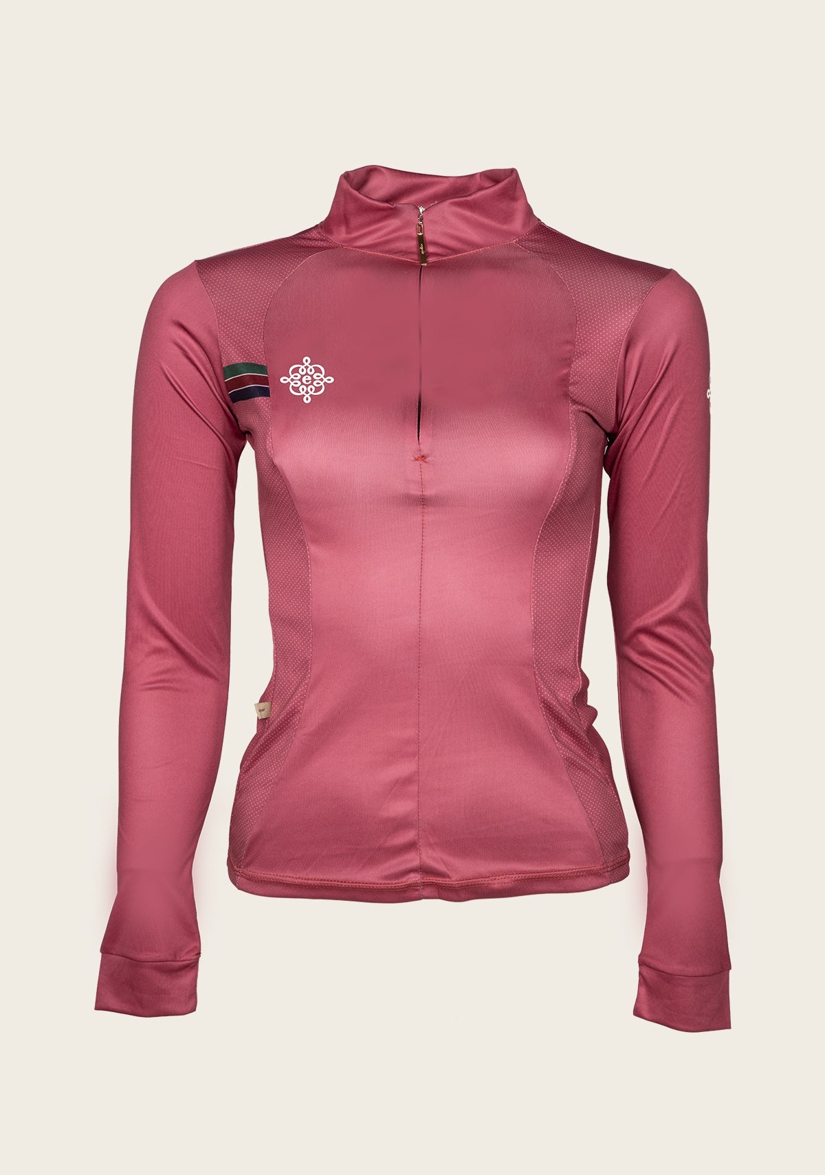 Image of Espoir Lumiere Eternal Collection Dirty Pink Quarter Zip Sun Shirt LONG SLEEVE