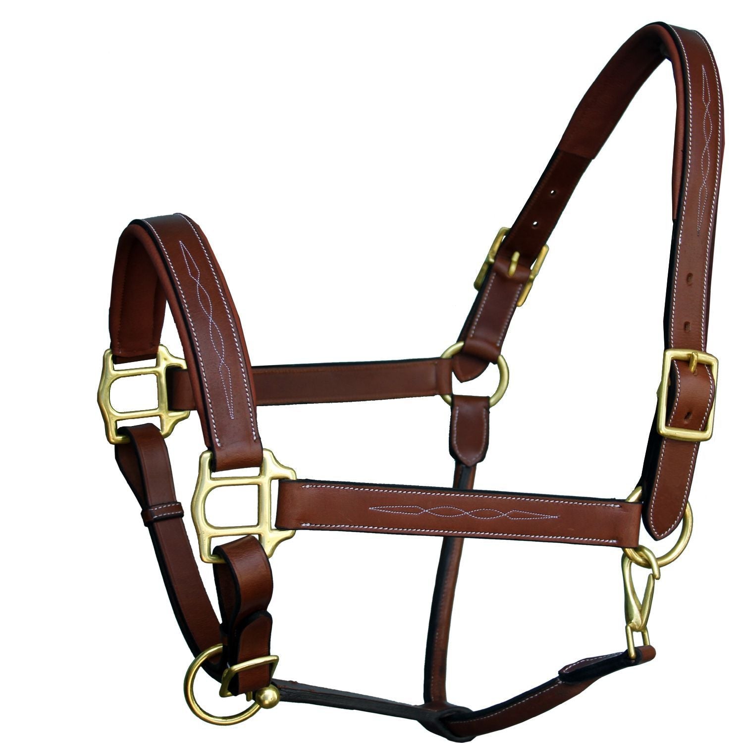 Image of ExionPro Fancy Stitched Halter - Brass Hardware