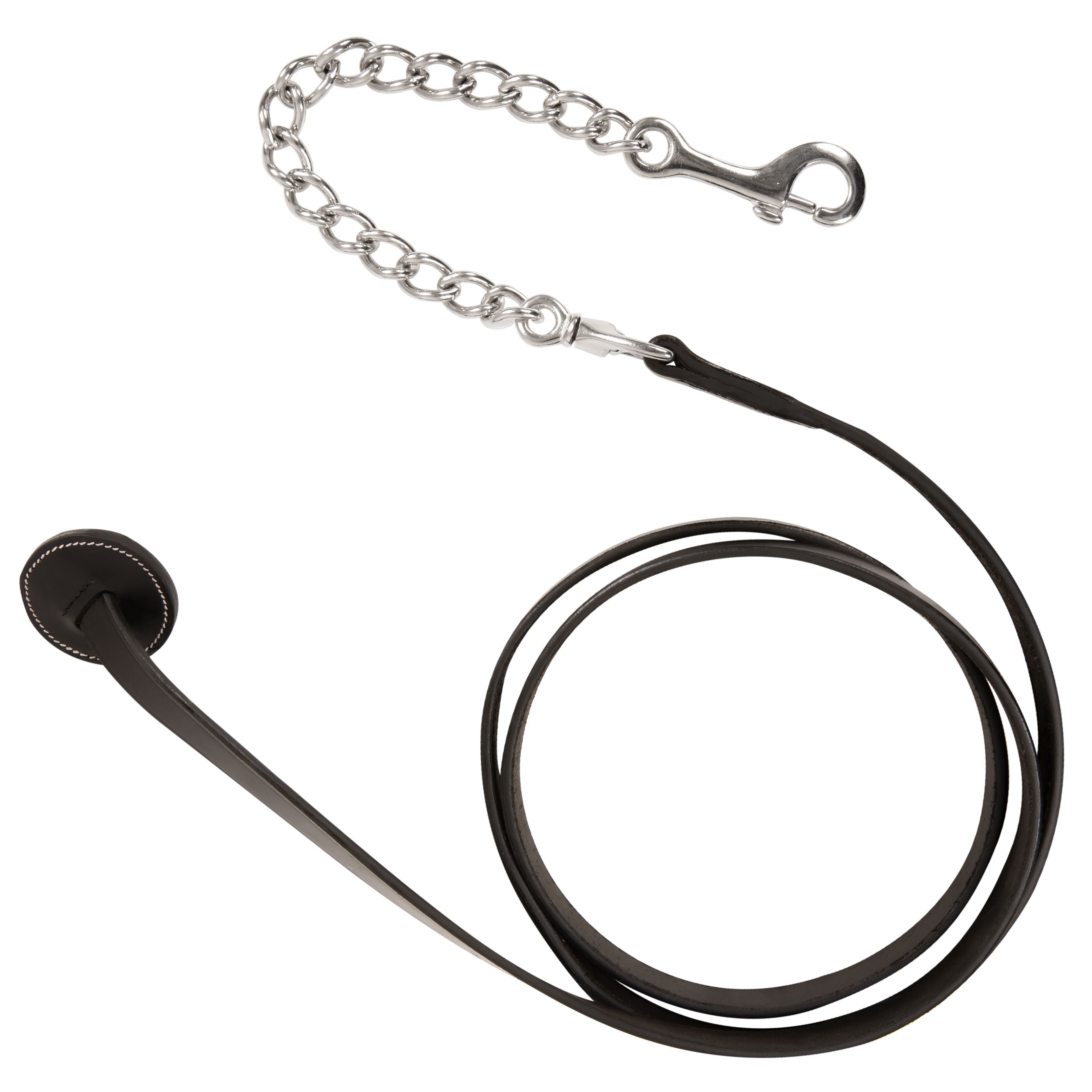 ExionPro Duo-Tone Leather Lead with Chain - White