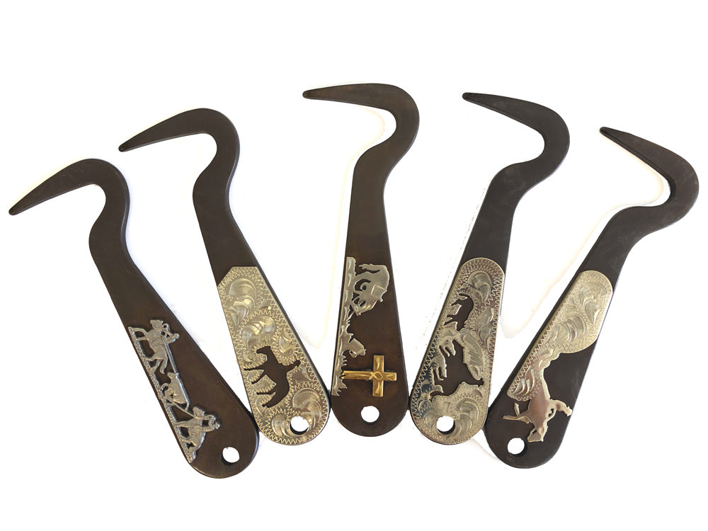 Image of AJ Tack Antique Brown Steel Hoof Pick