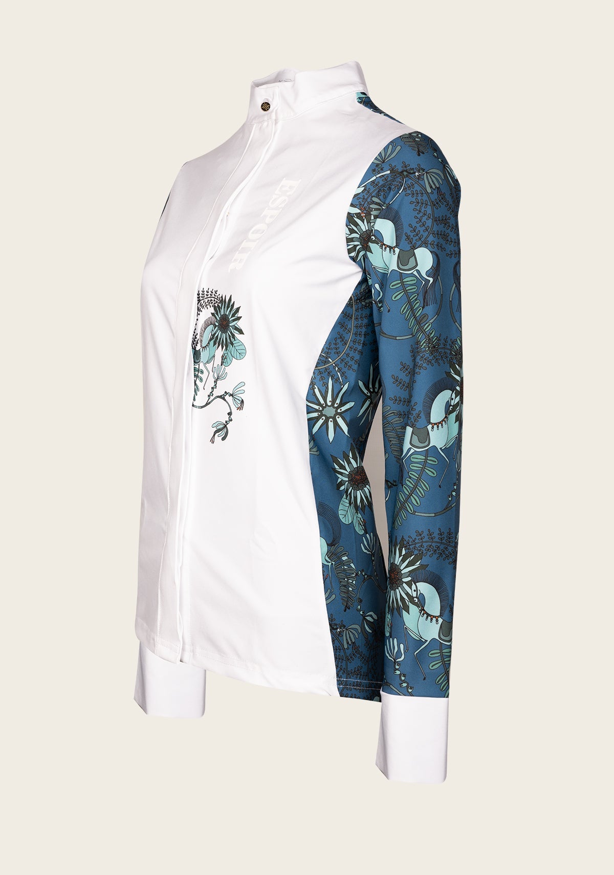 Image of Mint Magic on Harbor Blue Button Show Shirt
