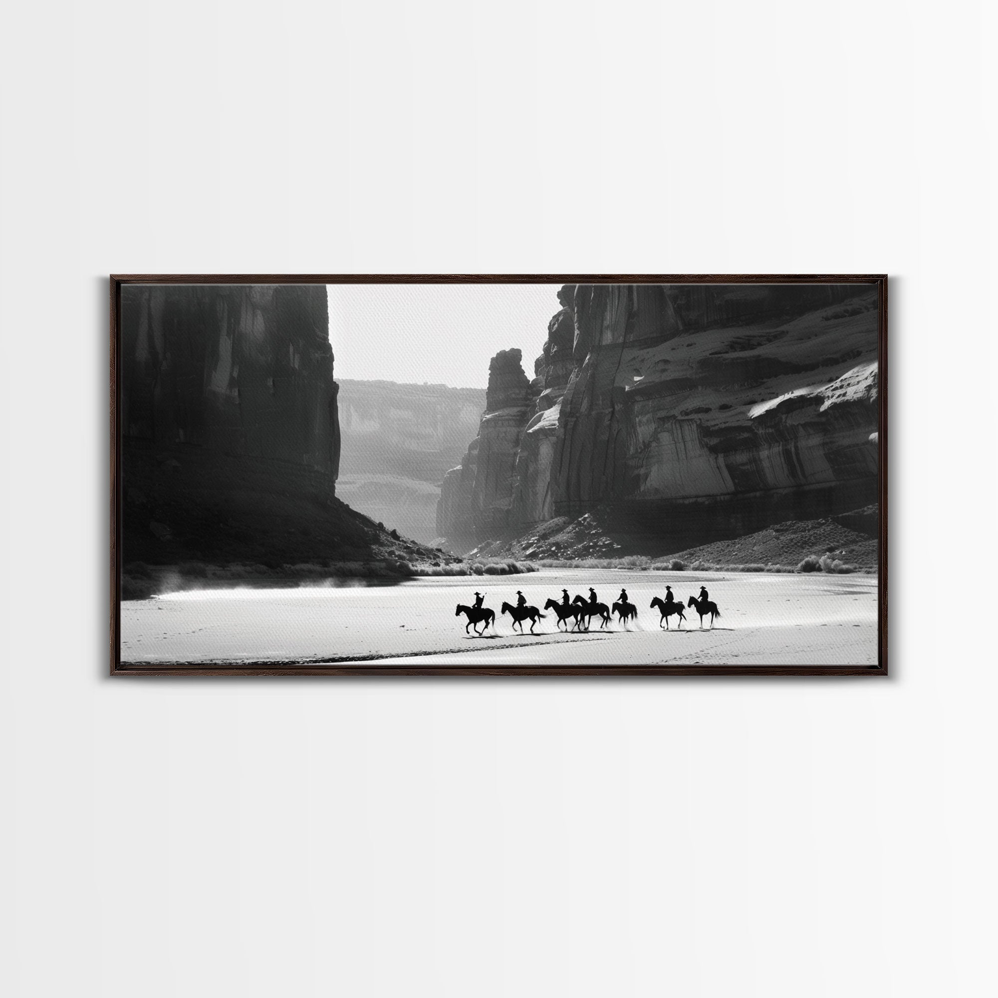 Image of Horse Riders in Monument Valley, Stunning Framed Canvas Print for Living Room Wall Art, Bedroom Decor, Home Decor