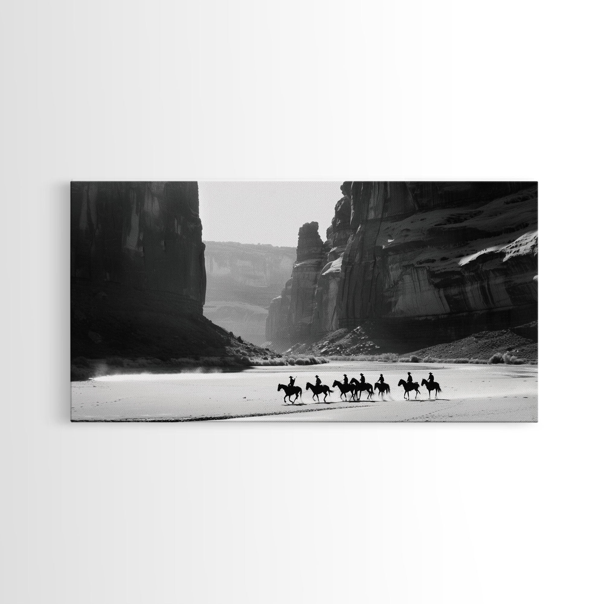 Image of Horse Riders in Monument Valley, Stunning Framed Canvas Print for Living Room Wall Art, Bedroom Decor, Home Decor