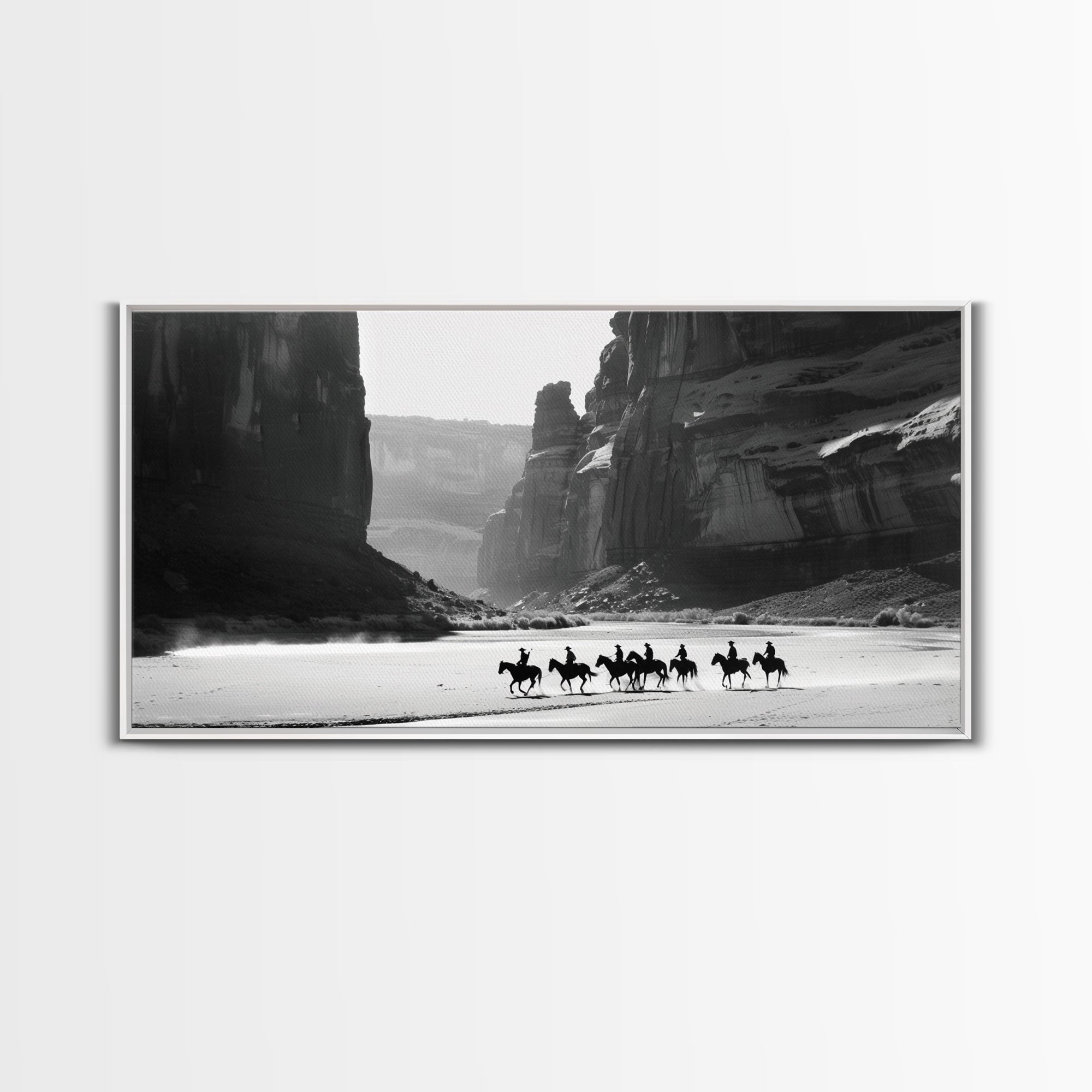 Image of Horse Riders in Monument Valley, Stunning Framed Canvas Print for Living Room Wall Art, Bedroom Decor, Home Decor