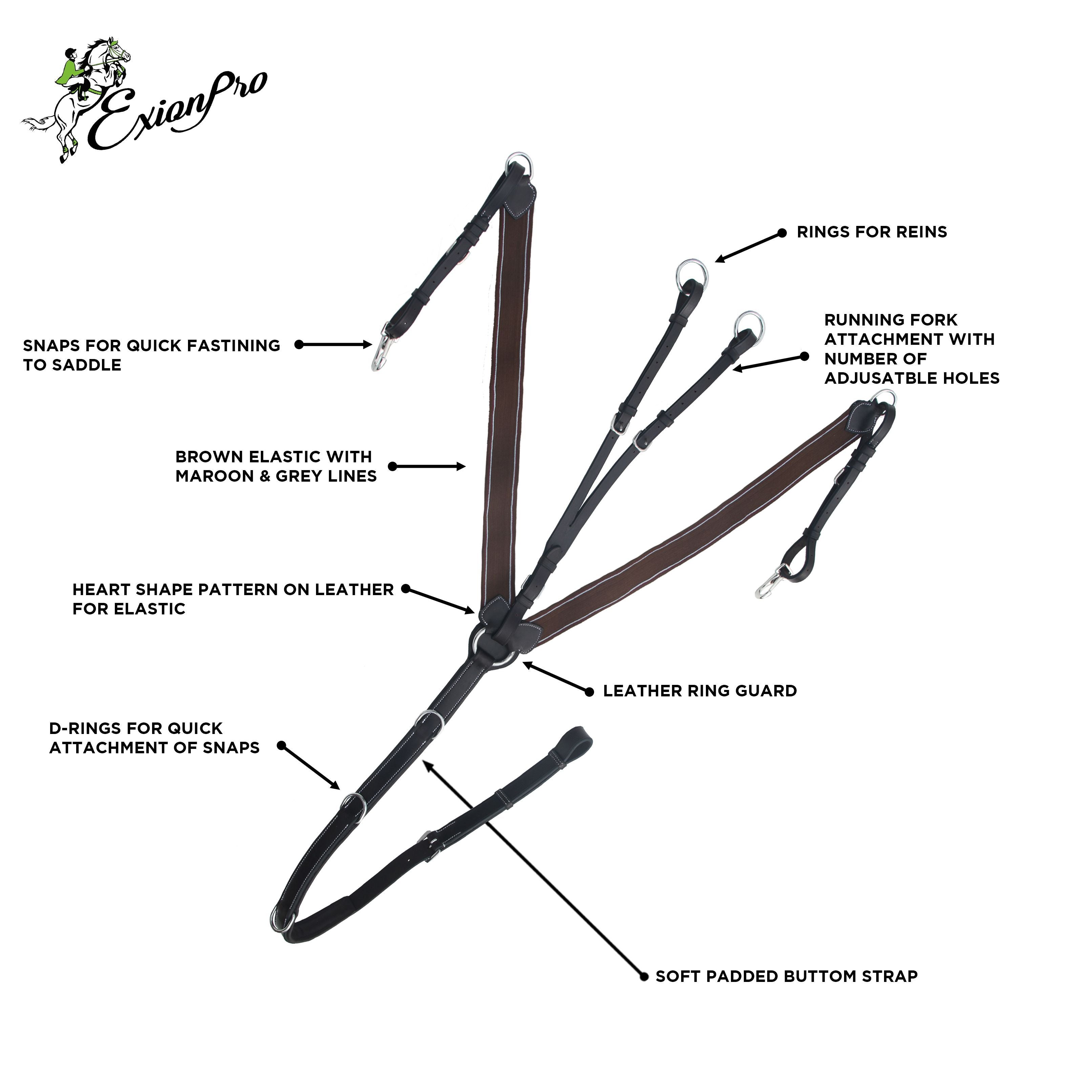 Image of ExionPro Heart Shape 3 Point Breastplate - Matching Elastic