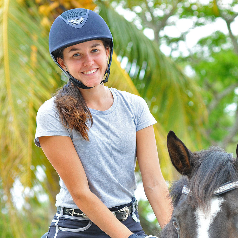 Image of IRH XLT Suede Premium Show Helmet