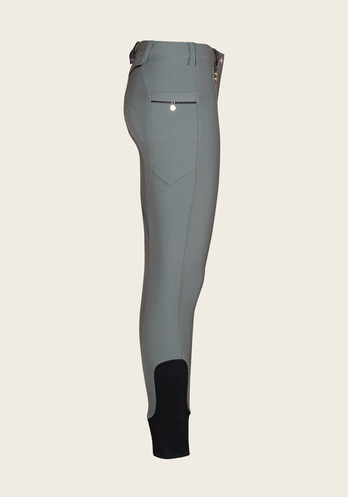 Image of Espoir Inspire Dusky Green Knee Patch Bamboo Breeches