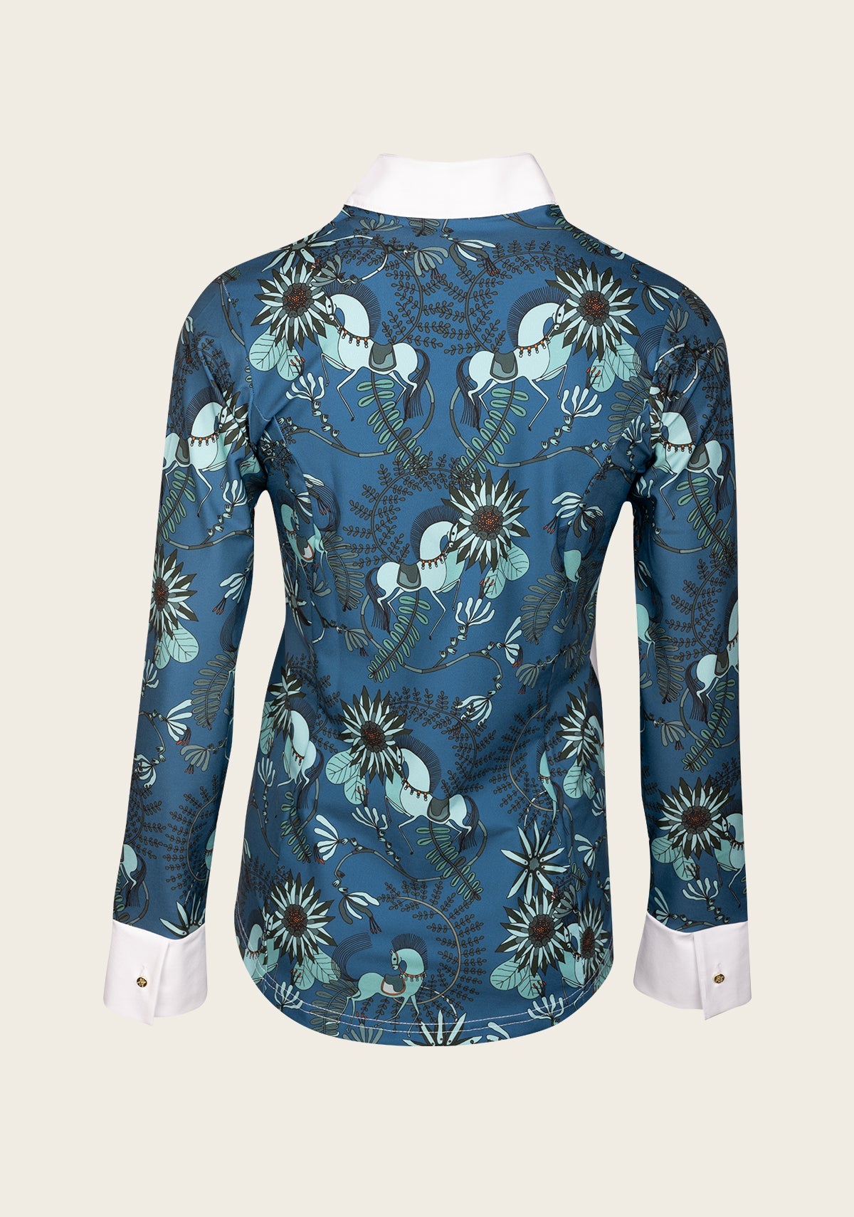 Image of Mint Magic on Harbor Blue Button Show Shirt