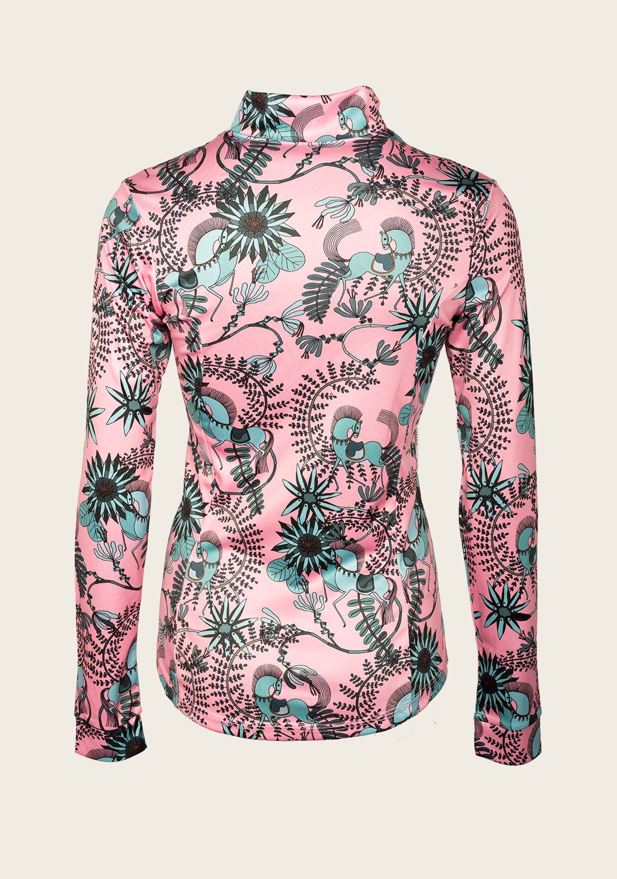 Image of Mint Magic in Pink Quarter Zip Sun Shirt