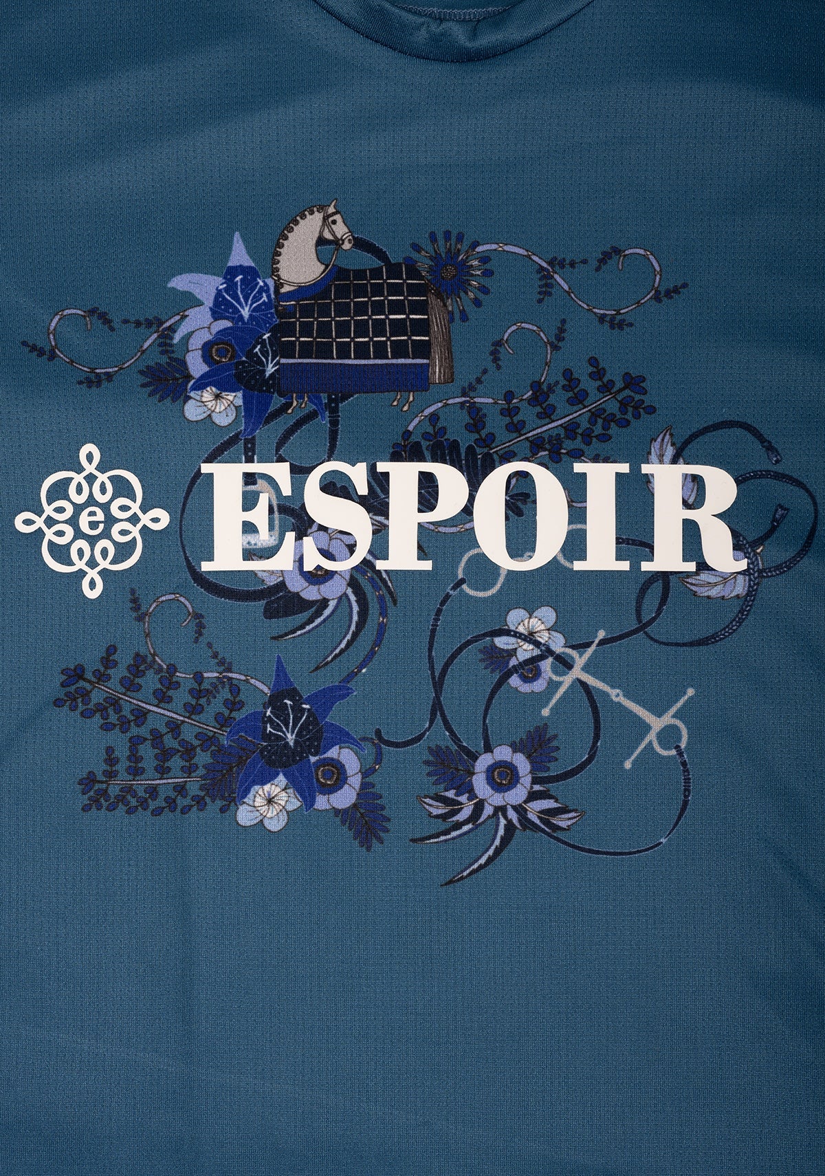 Image of Botanical Blue on Harbor Blue T-Shirt