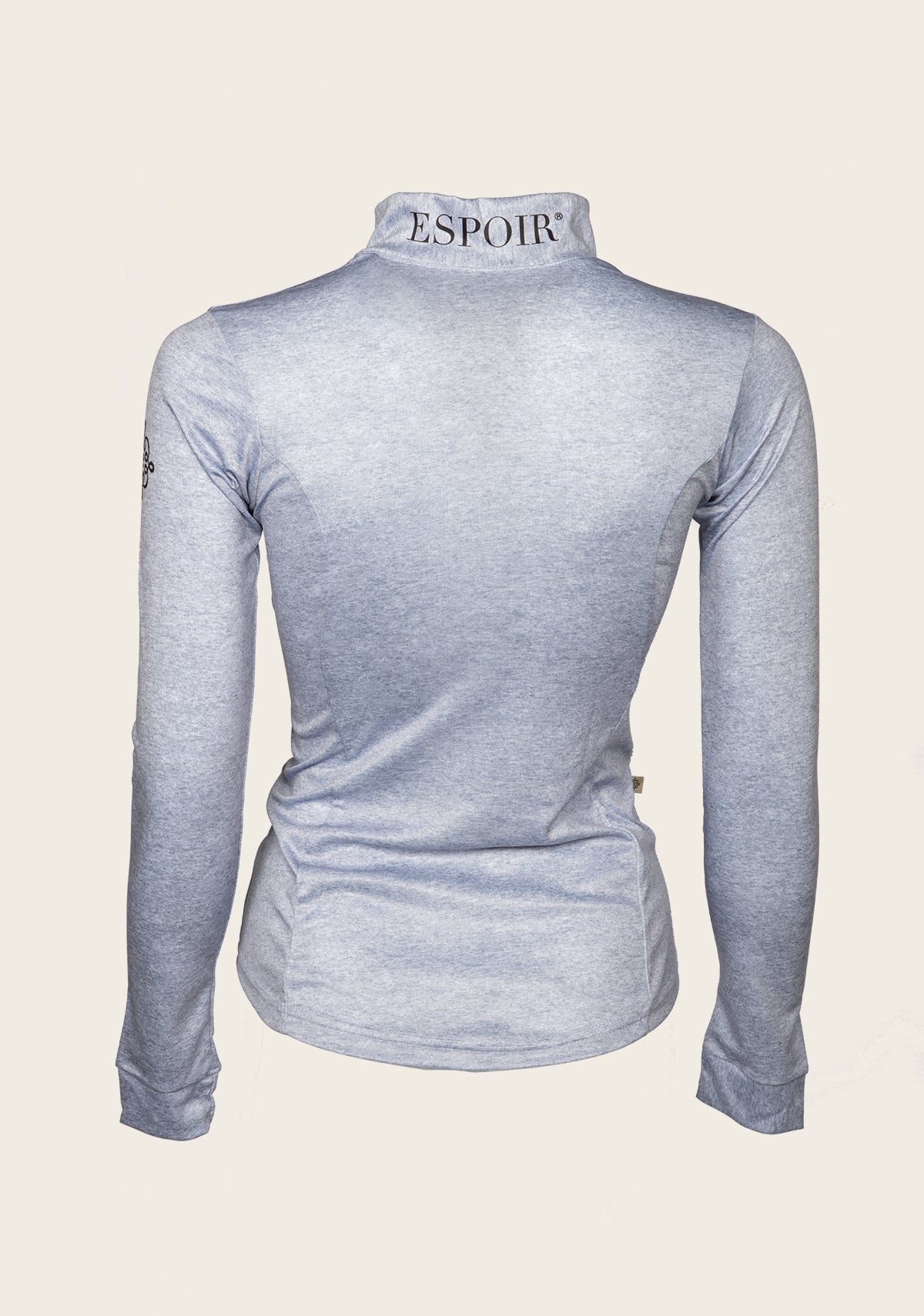 Espoir Lumiere Eternal Collection Melange Grey Quarter Zip Sun Shirt Long Sleeve
