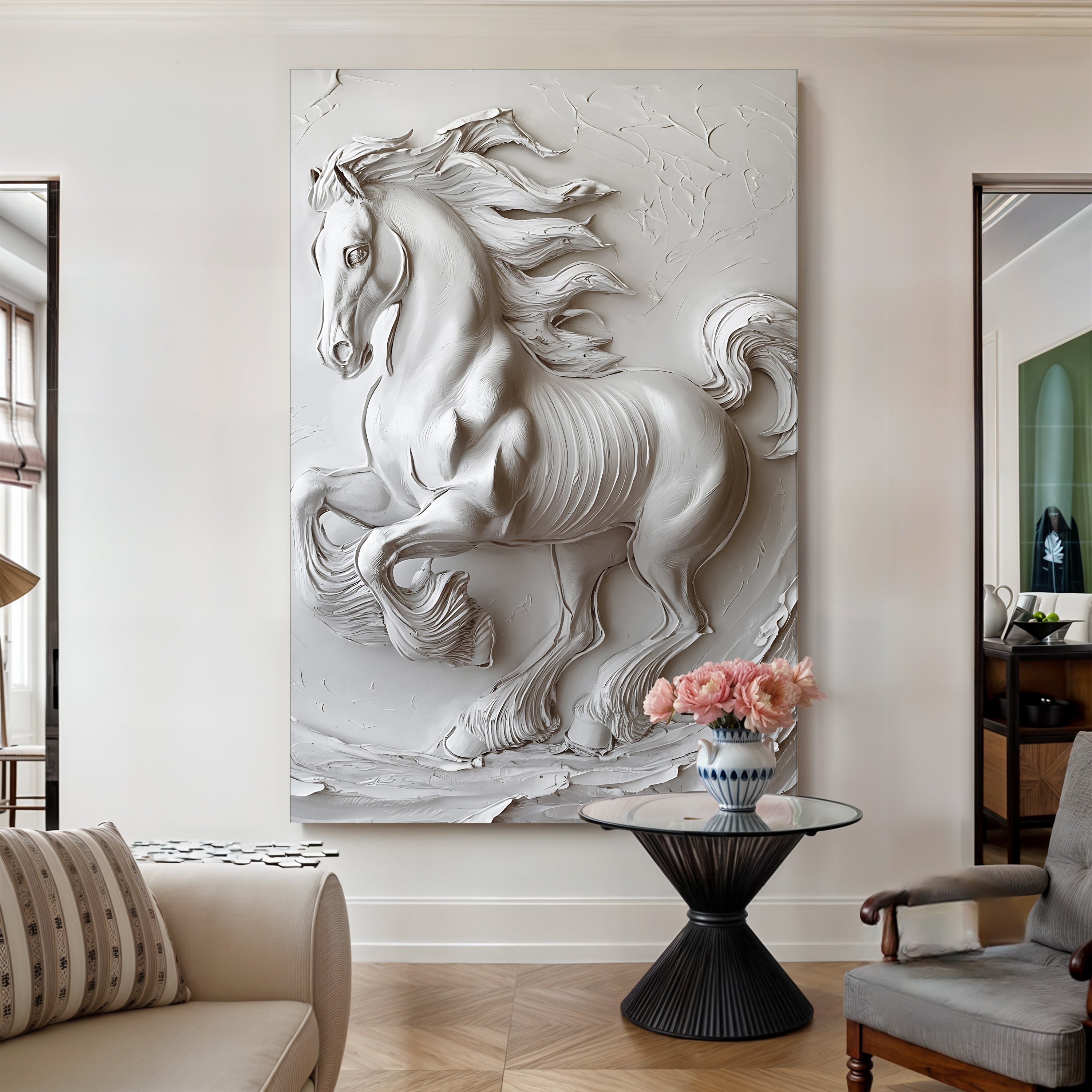 Image of 3D Minimalist Horse Wall Art