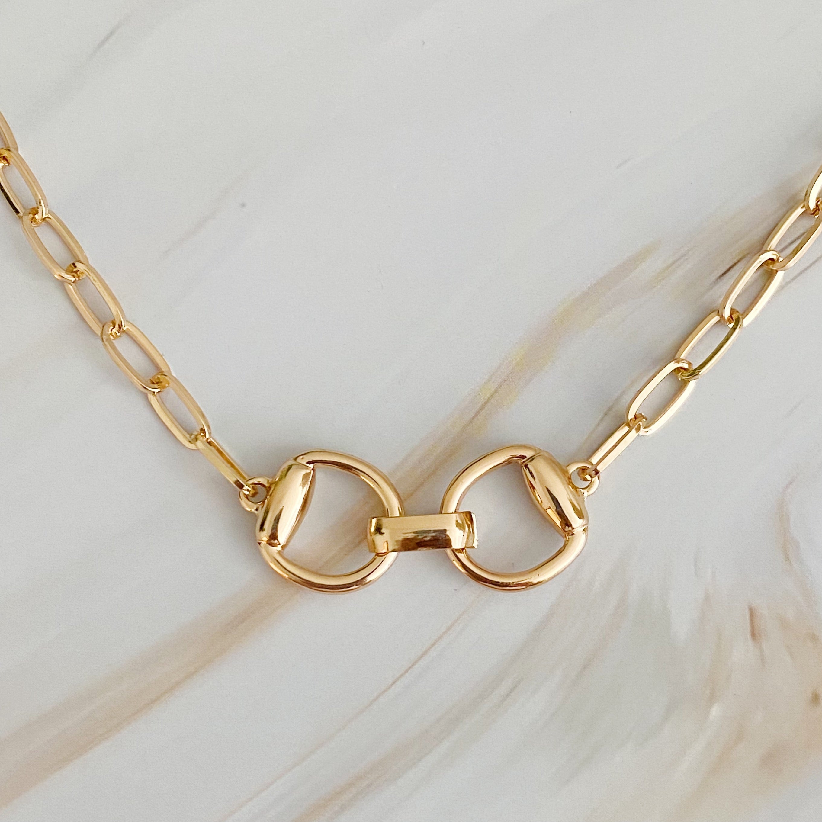 Image of Equestrian Pendant Chain Necklace