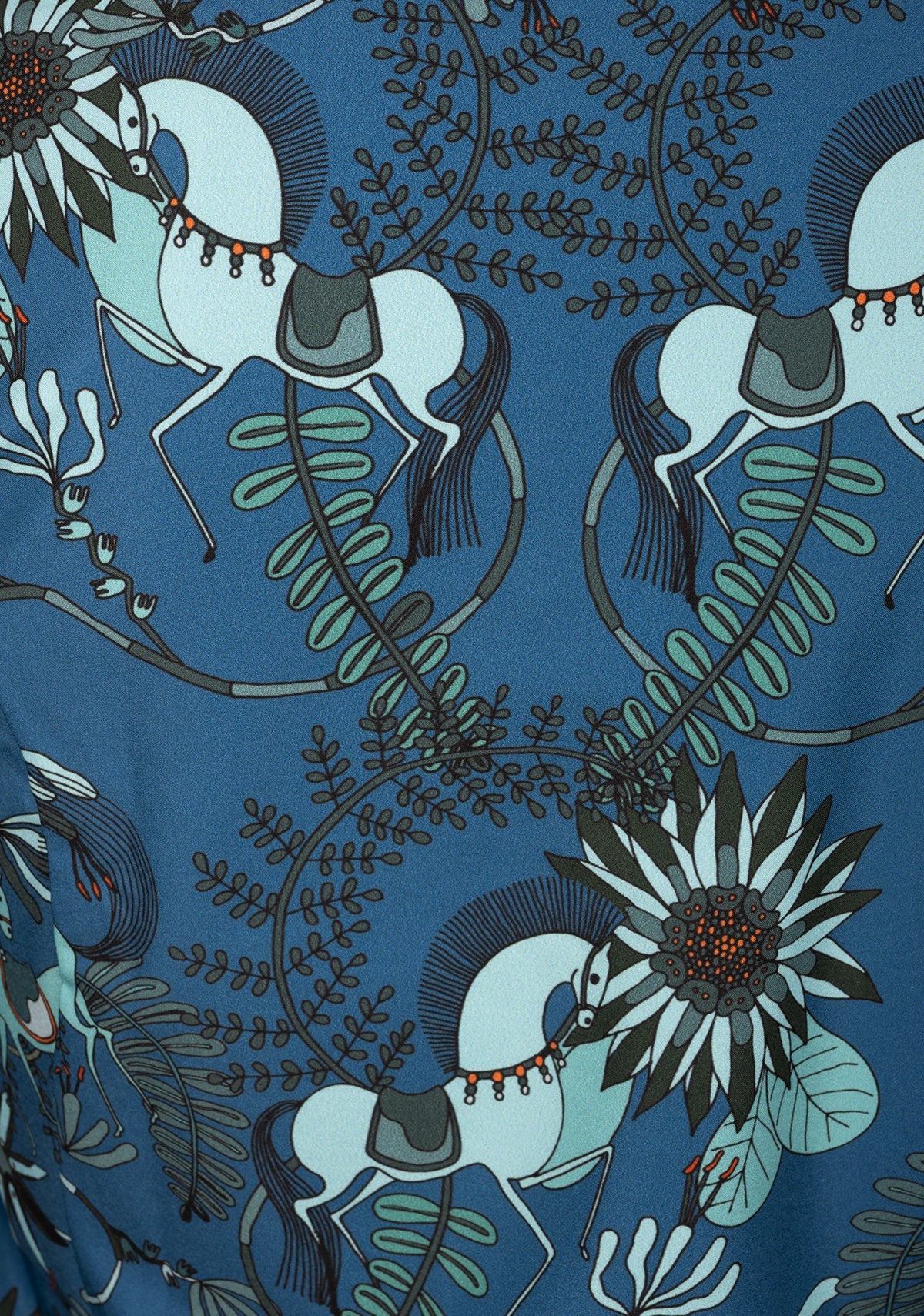 Image of Mint Magic on Harbor Blue Button Show Shirt