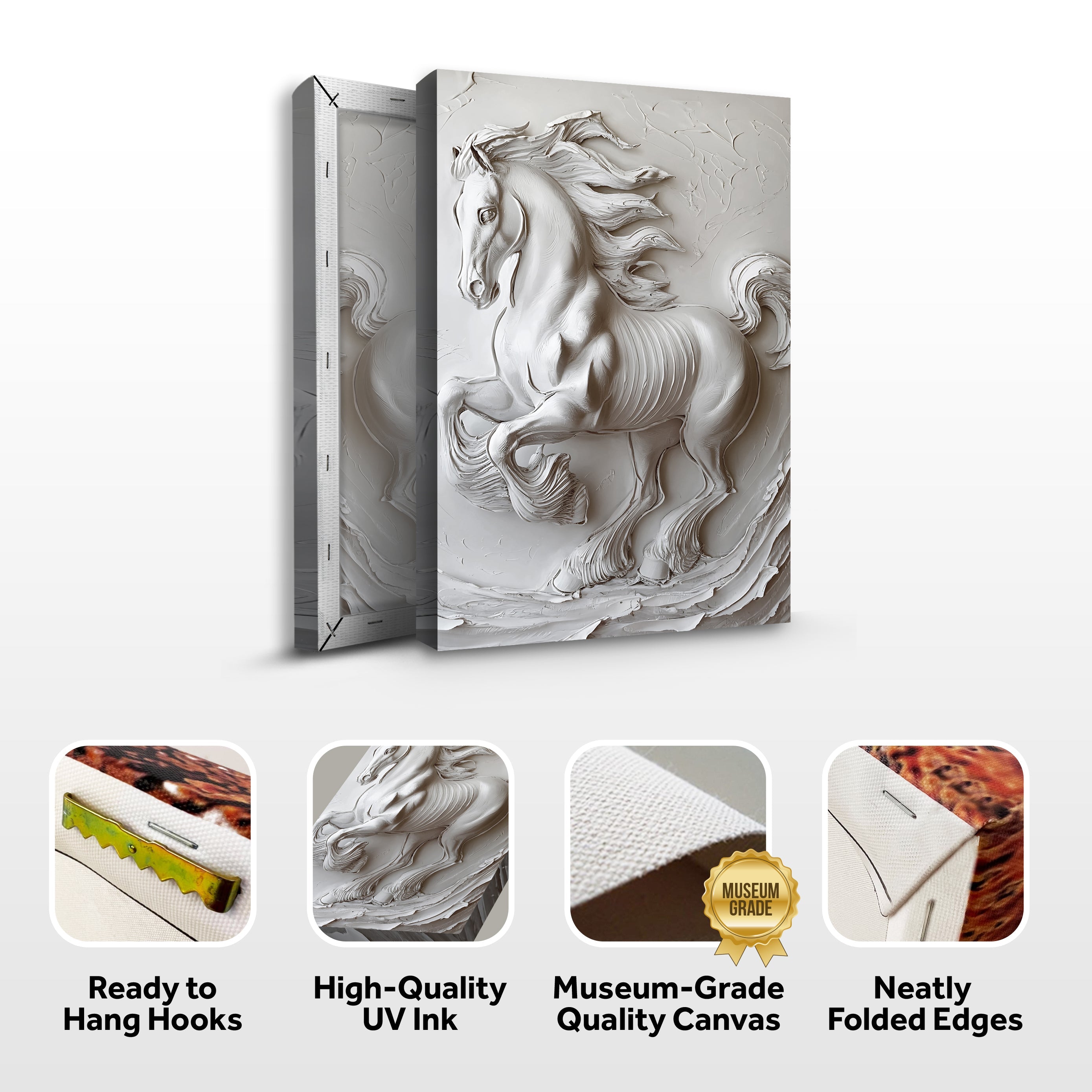 Image of 3D Minimalist Horse Wall Art