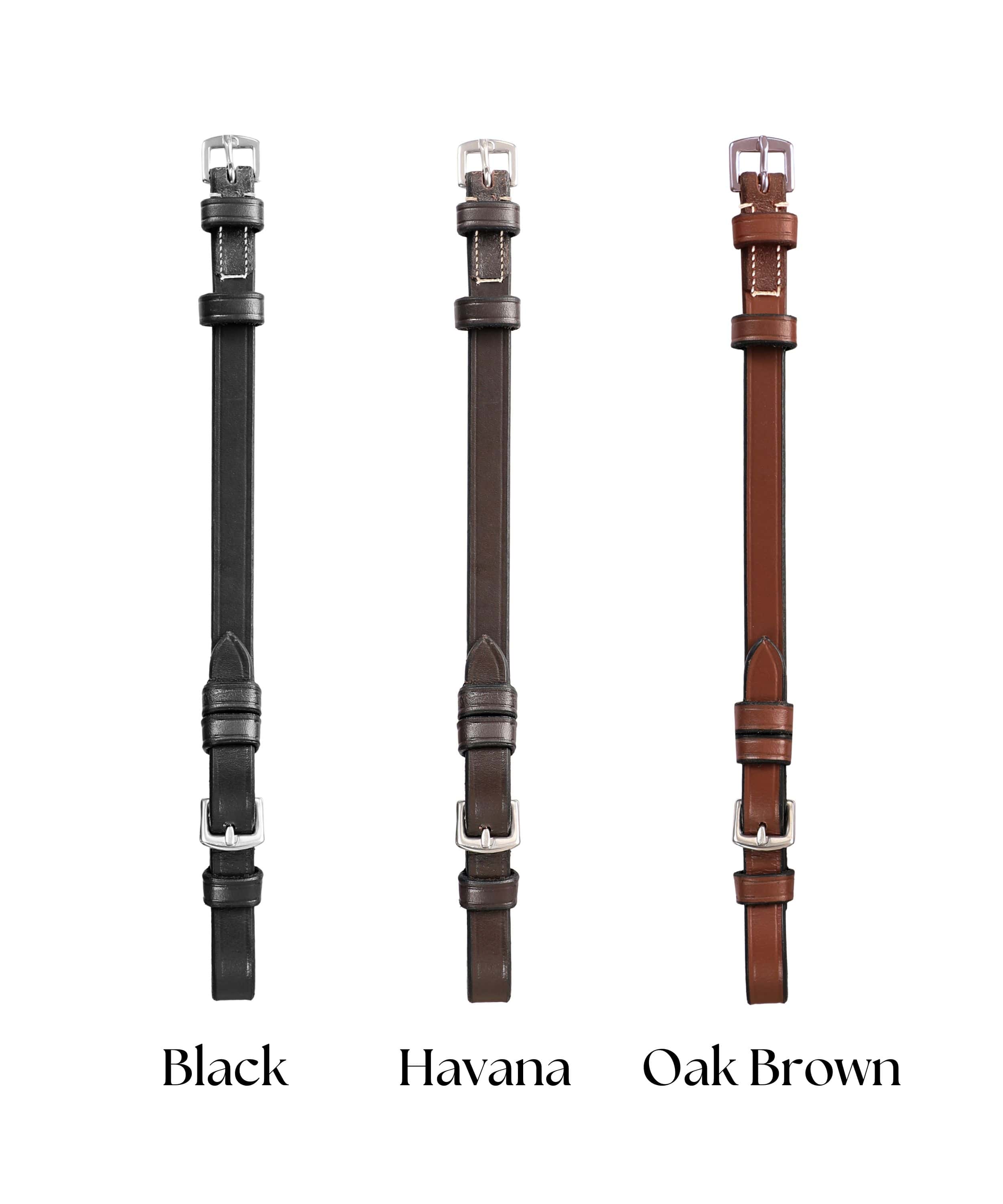 Image of ExionPro Bridle Cheek Pieces With Buckle Fastening - White Stitching