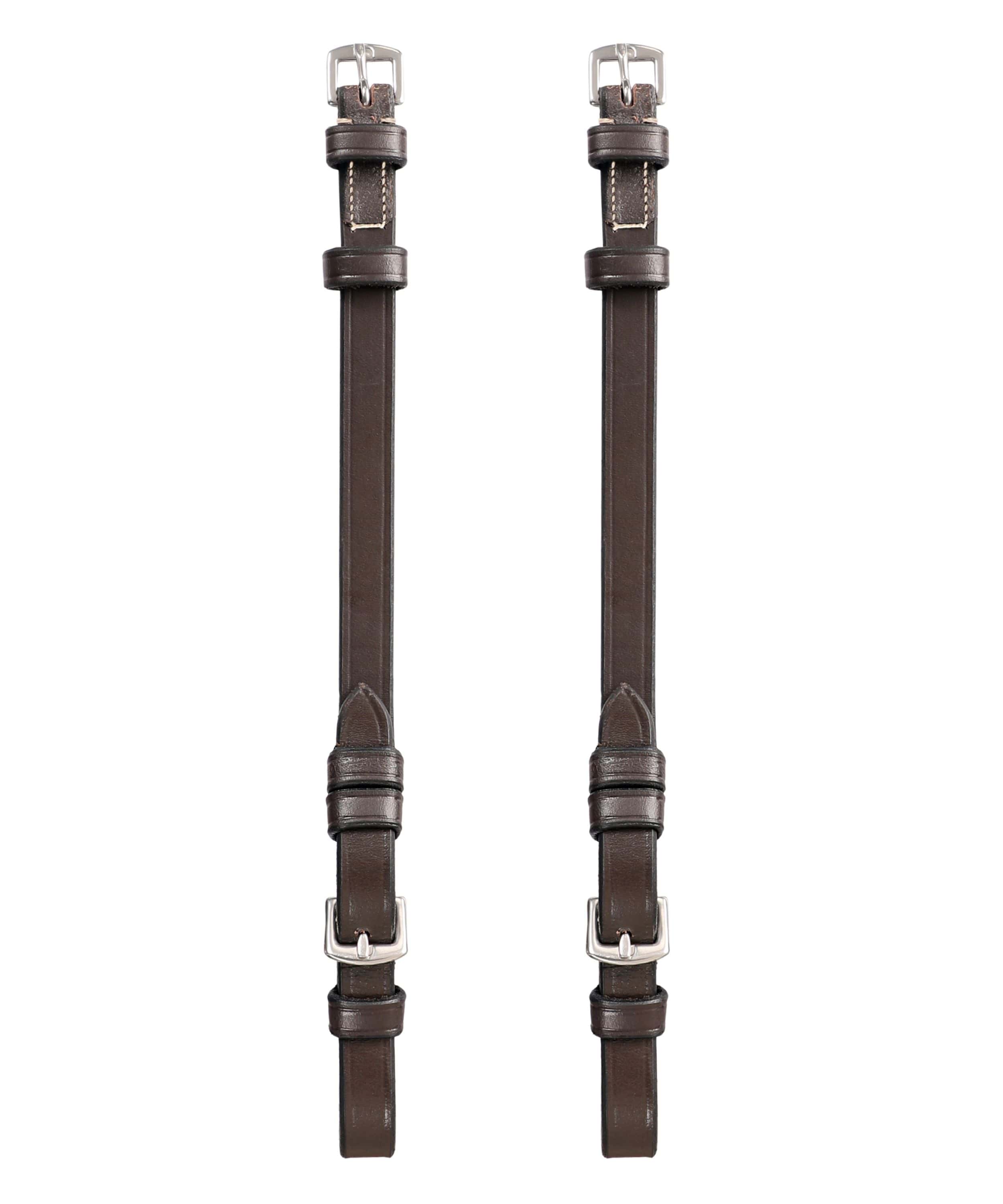 ExionPro Bridle Cheek Pieces With Buckle Fastening - White Stitching