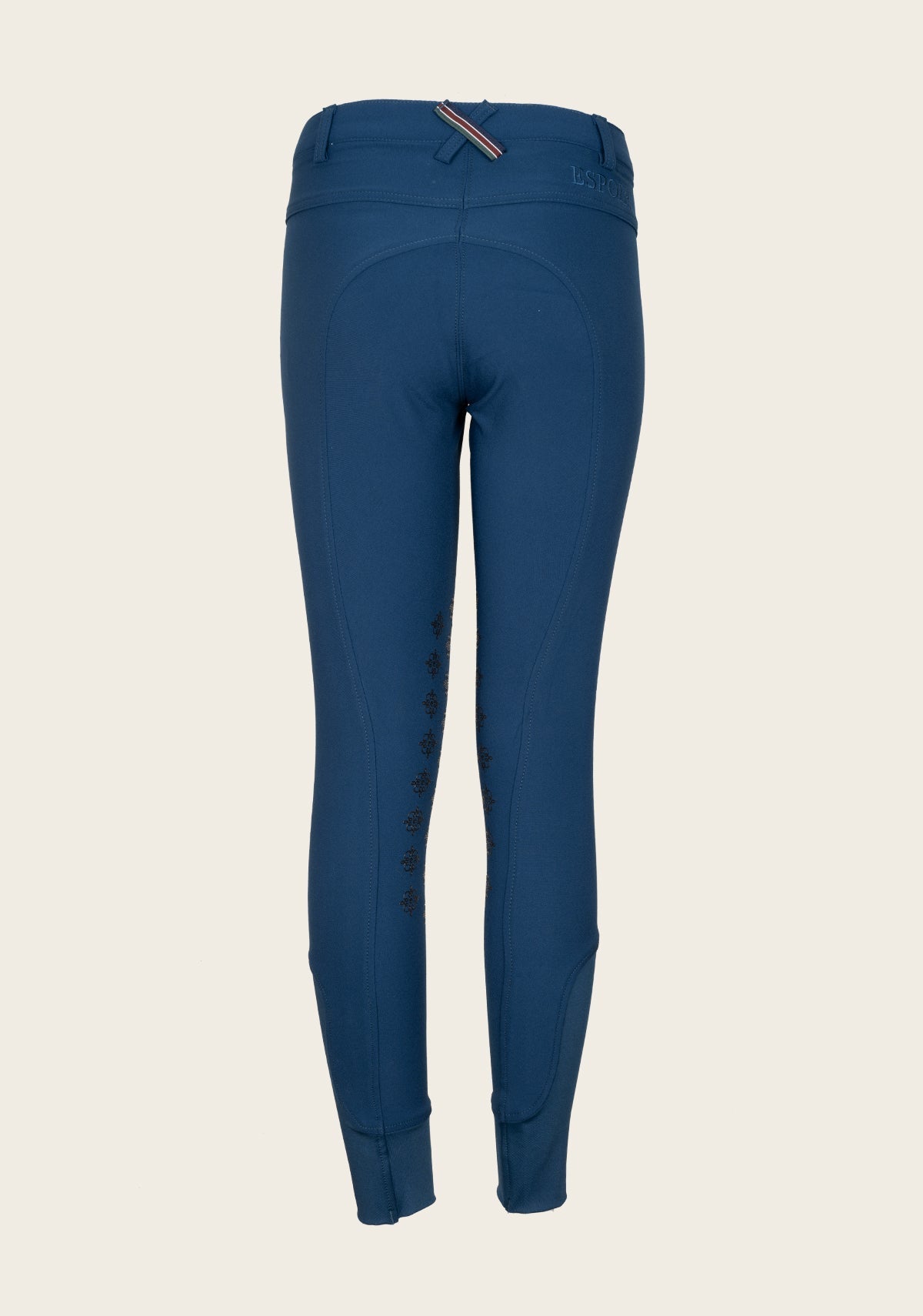 Image of Espoir Coquet Knee Patch Peacock Blue Bamboo Breeches