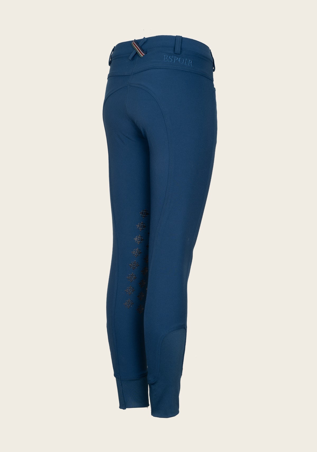 Image of Espoir Coquet Knee Patch Peacock Blue Bamboo Breeches