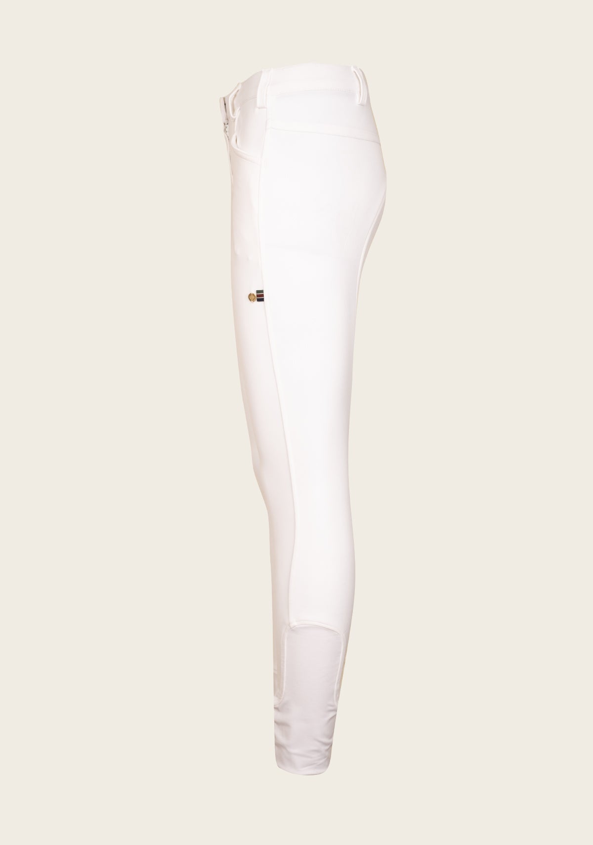 Image of Higher Waist Espoir Coquet White Show Bamboo Breeches