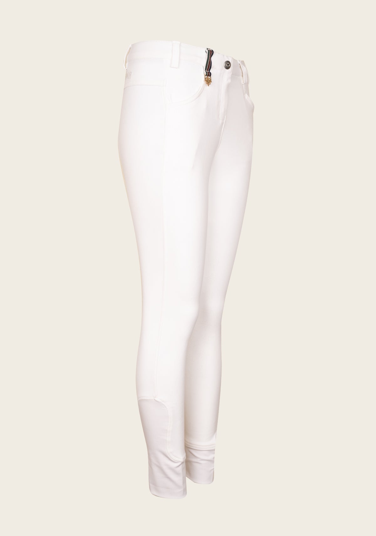 Image of Espoir Coquet White Show Bamboo Breeches