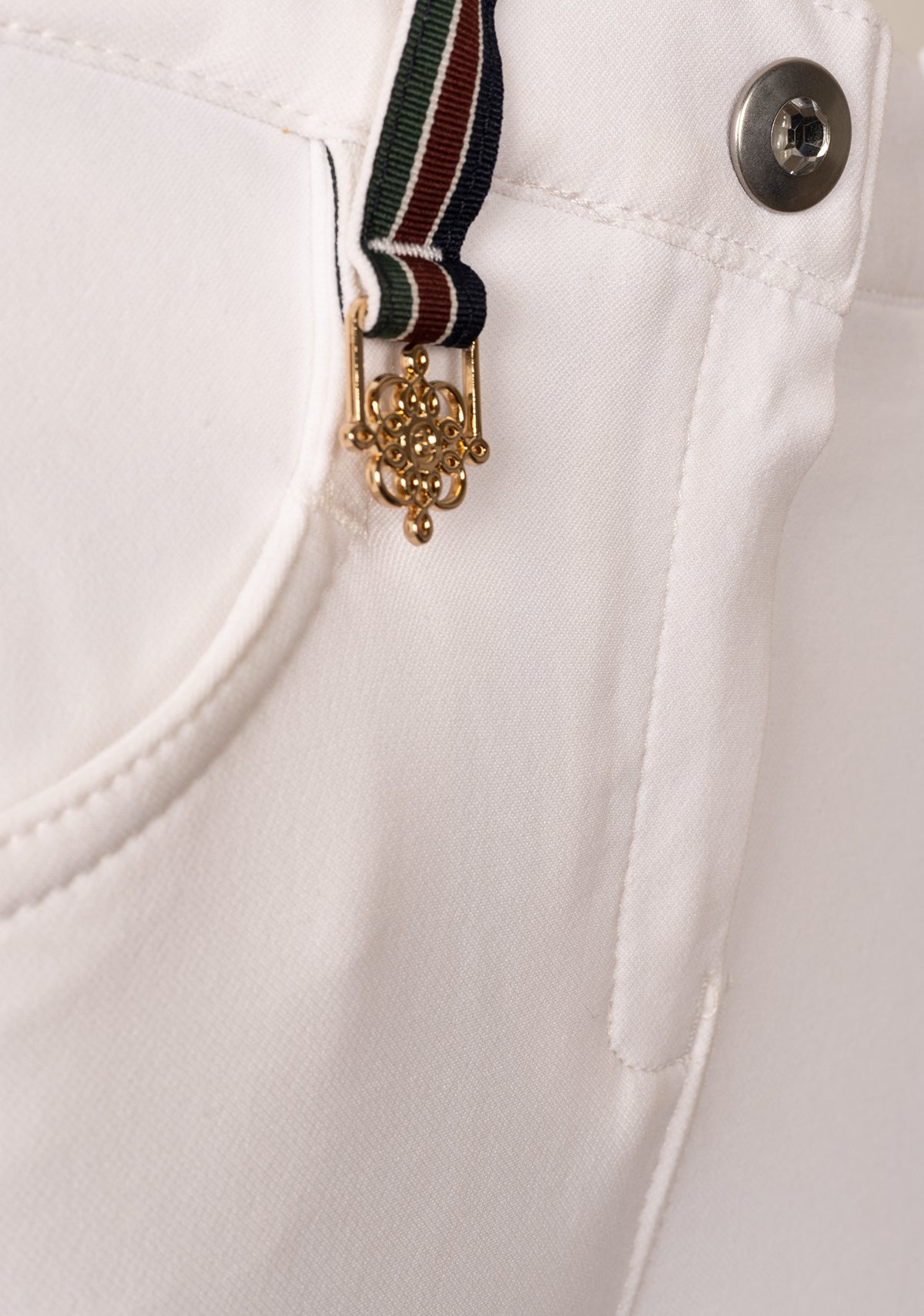 Higher Waist Espoir Coquet White Show Bamboo Breeches