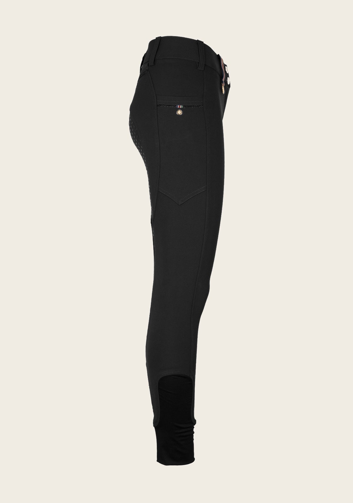 Image of Inspire Full Seat High Waist Black Coolmax Breeches