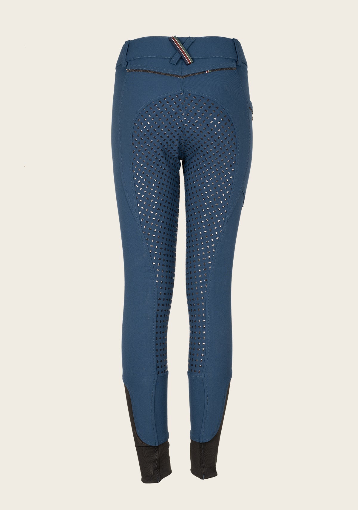 Image of Inspire Full Seat High Waist Peacock Blue Bamboo Breeches